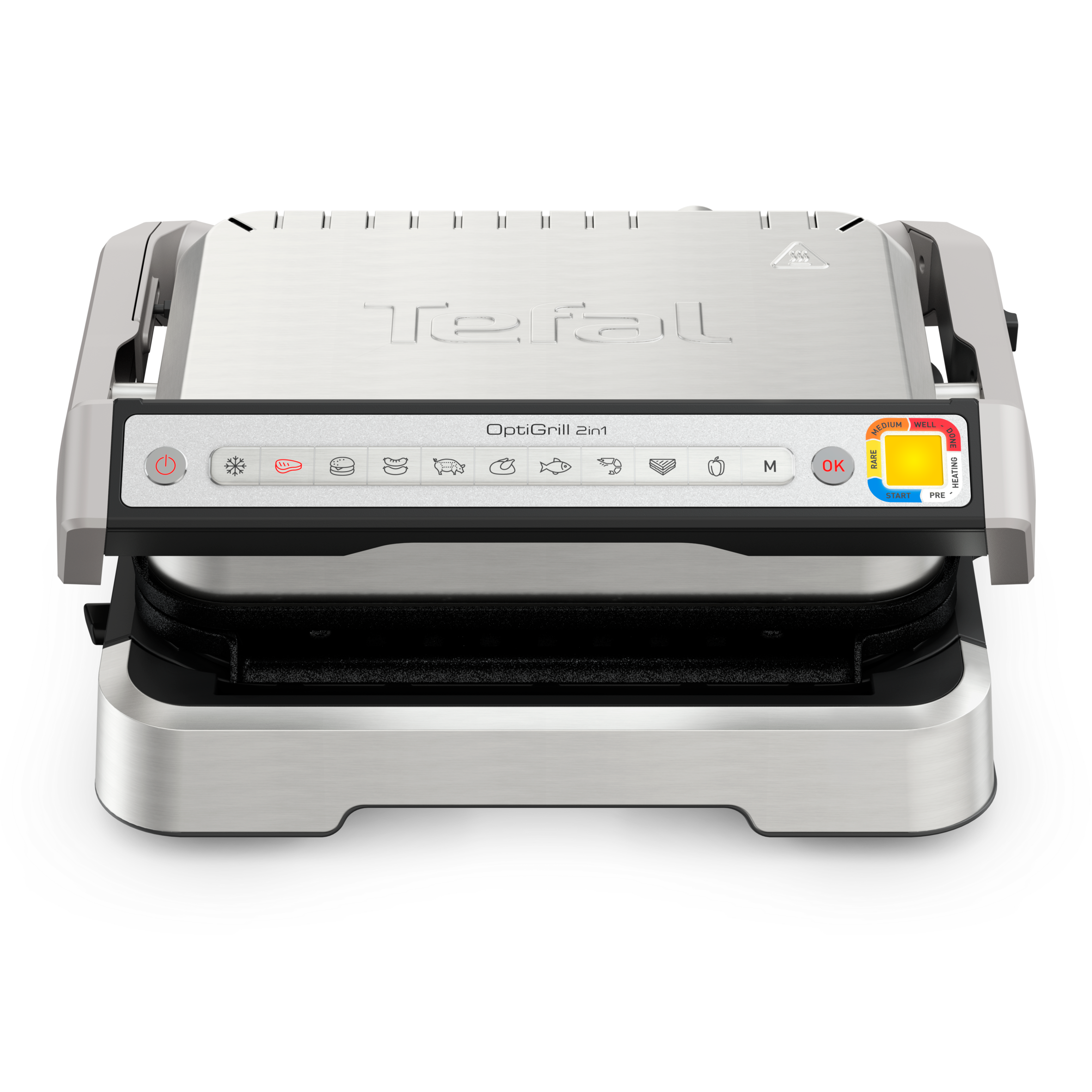 Elektromos grill Tefal OptiGrill 2az1-ben Inox GC772D30 Ezüst/Fekete