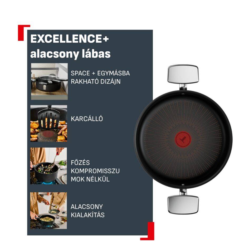 G3307153 Excellence+ alacsony lábas, Tefal, 26 cm