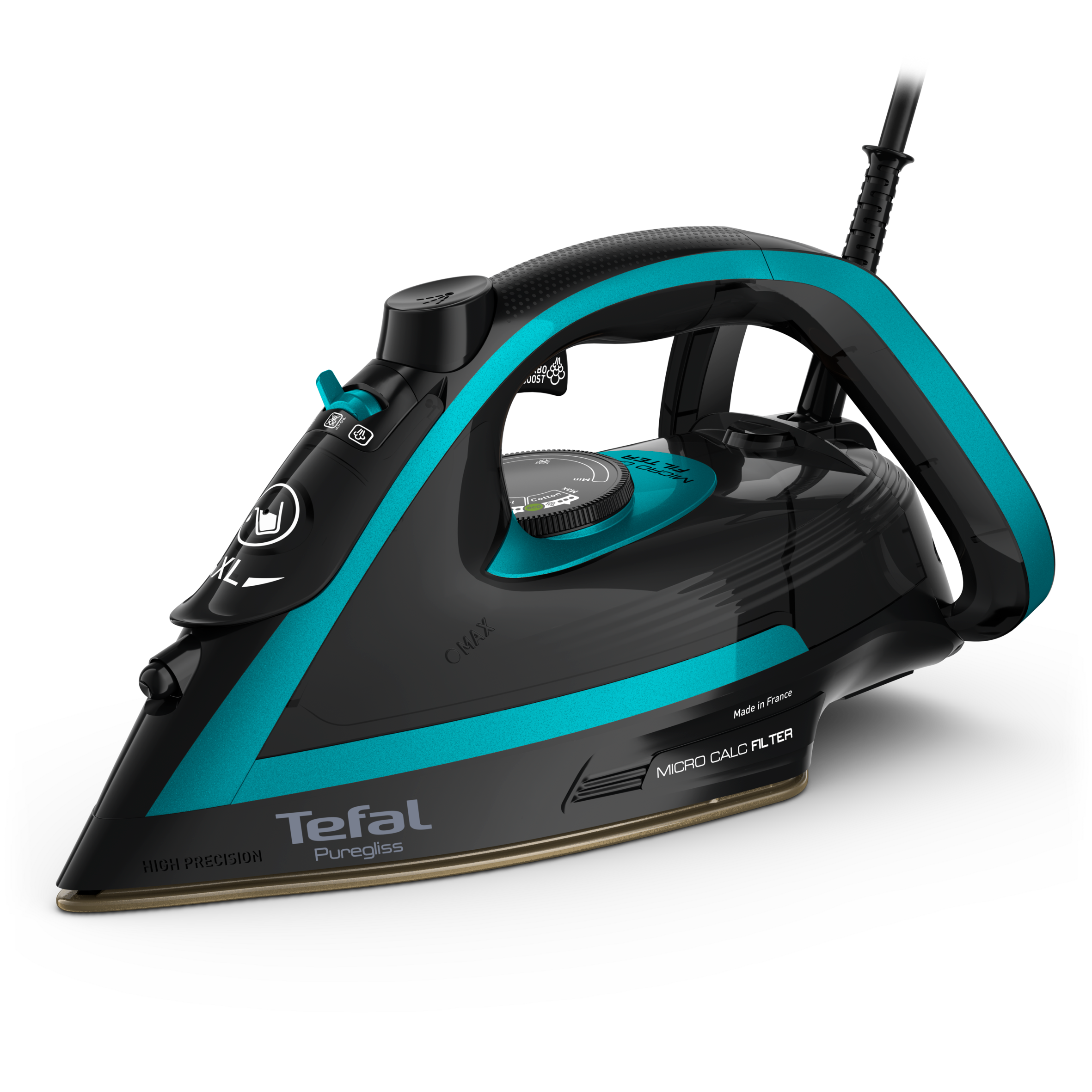 Gőzölős vasaló Tefal Puregliss FV8066E0 Cián/Fekete