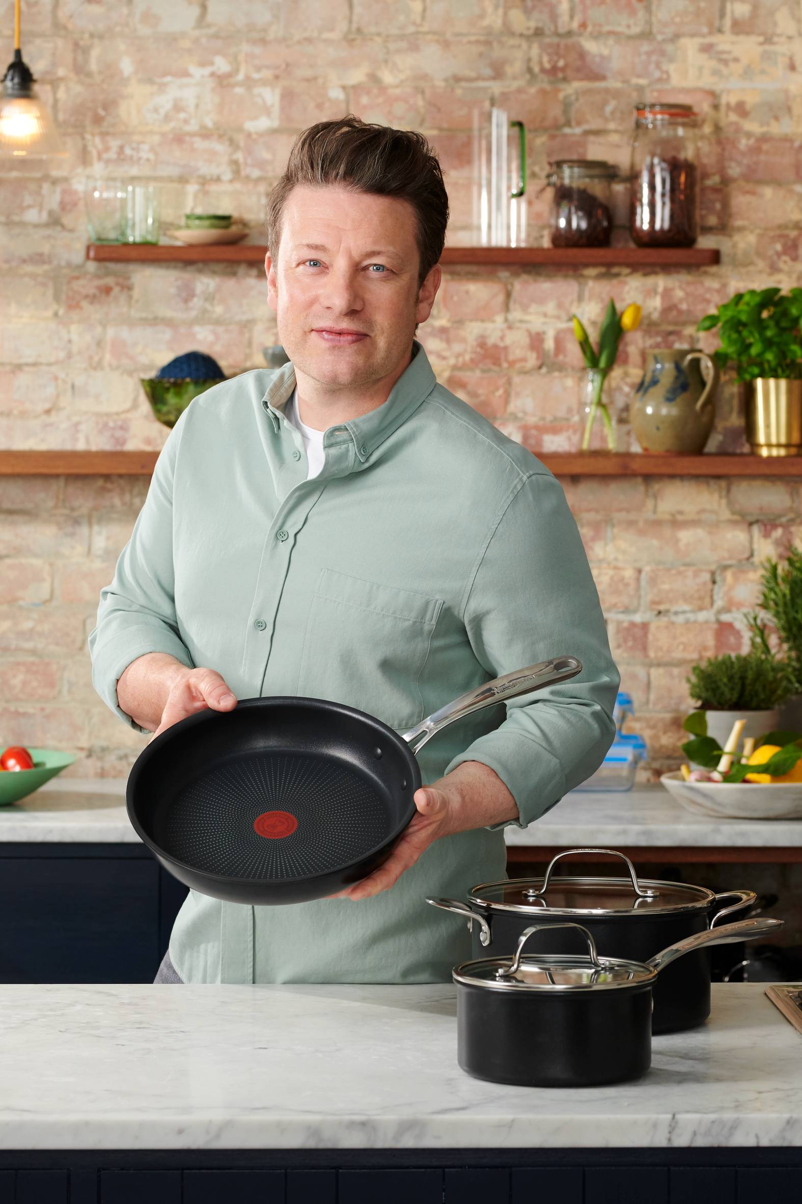 Nyeles lábas fedővel Tefal Jamie Oliver 18 cm
