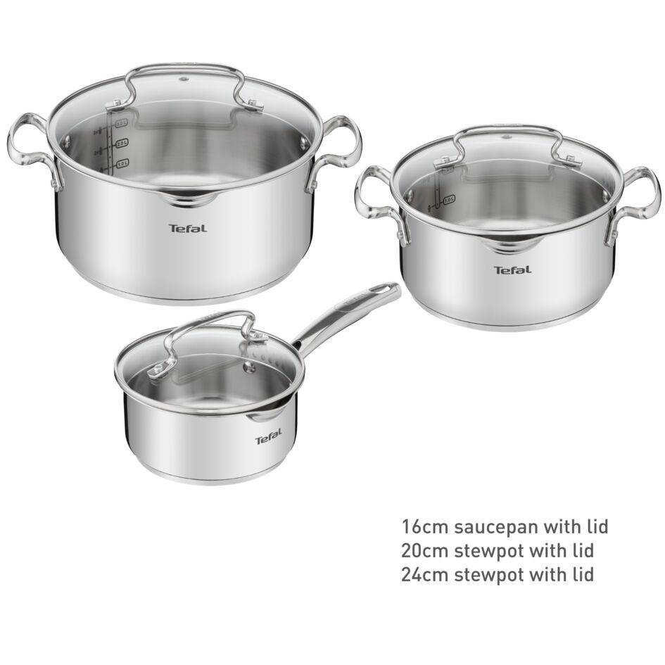 Edényszett Tefal Duetto+ G719S655 6 db-os 16/20/24 cm