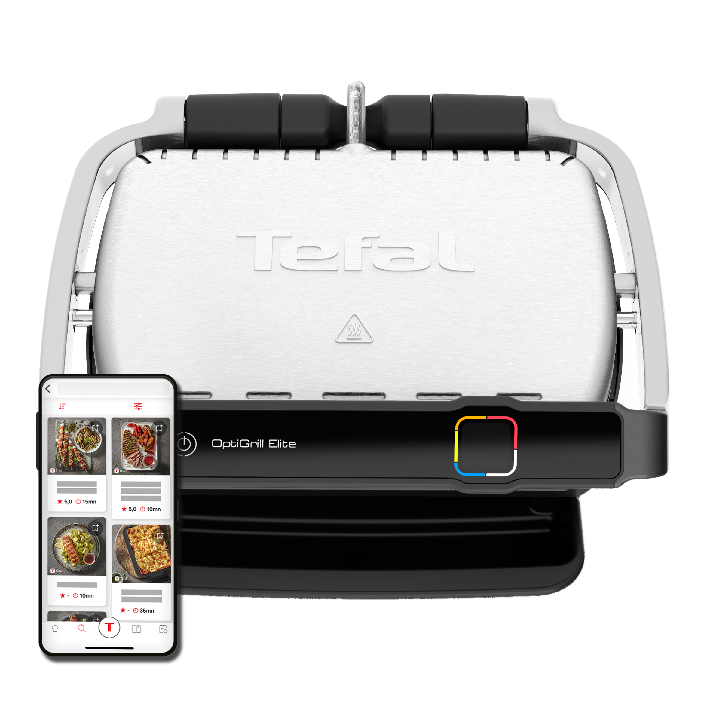 Elektromos grill Tefal OptiGrill Elite GC750D30 Ezüst/Fekete