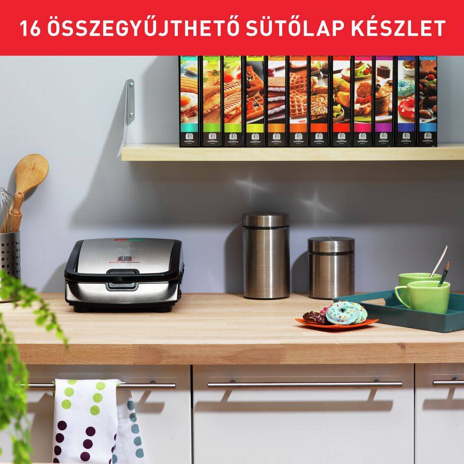 Tefal szendvicssütő Snack Collection SW852D12 Rozsdamentes/Fekete