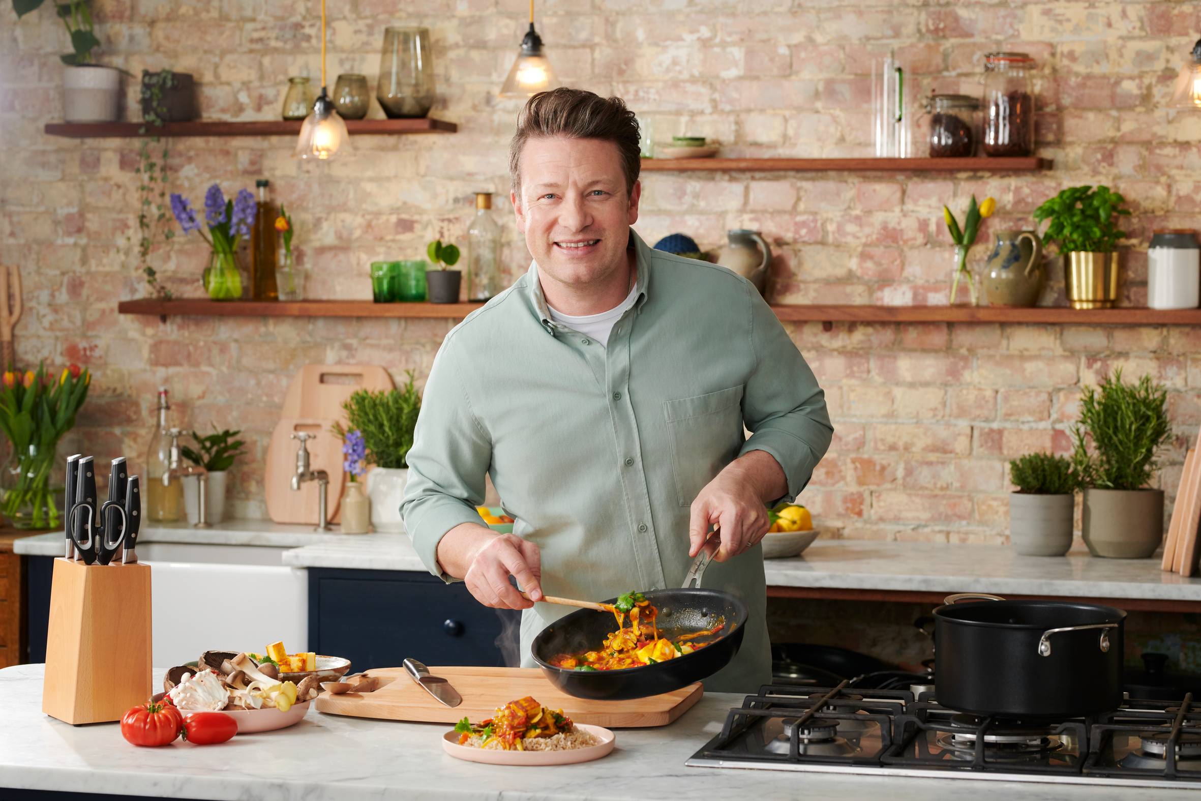 Nyeles lábas fedővel Tefal Jamie Oliver 18 cm