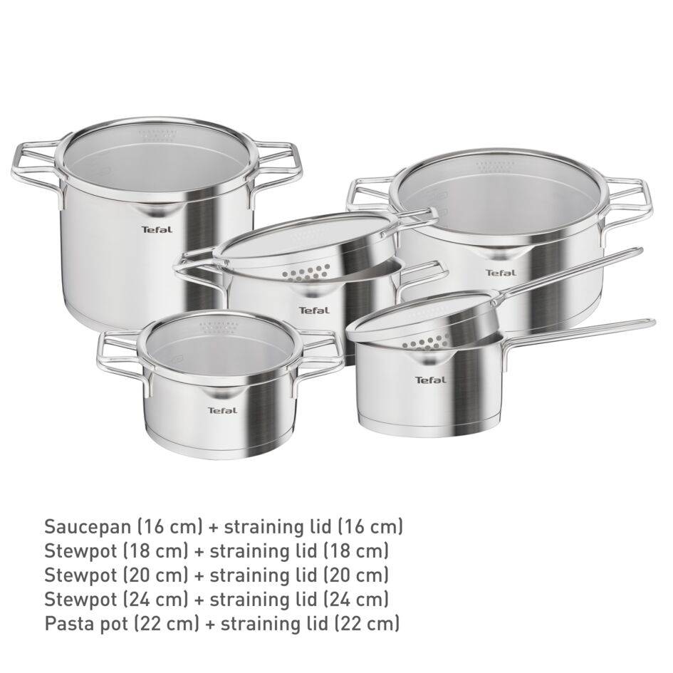 10 részes Tefal Nordica H852SA56 Rozsdamentes acél