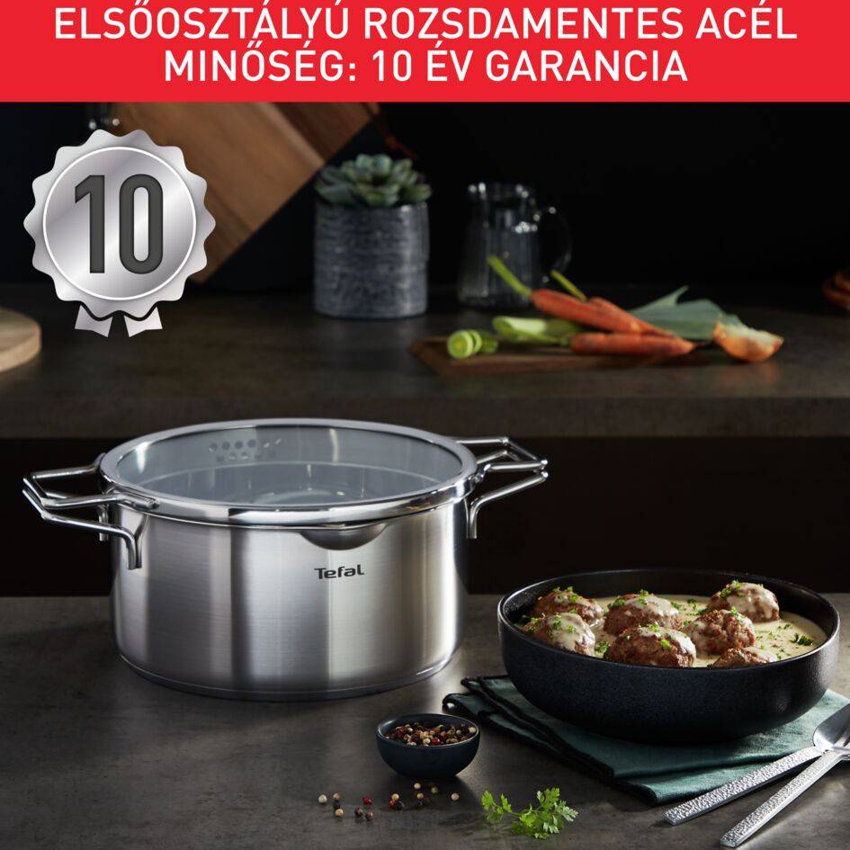 10 részes Tefal Nordica H852SA56 Rozsdamentes acél