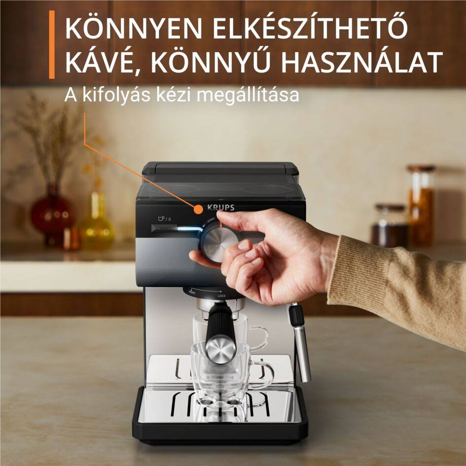 Karos kávéfőző KRUPS Authentic+ XP384G10 sötétszürke
