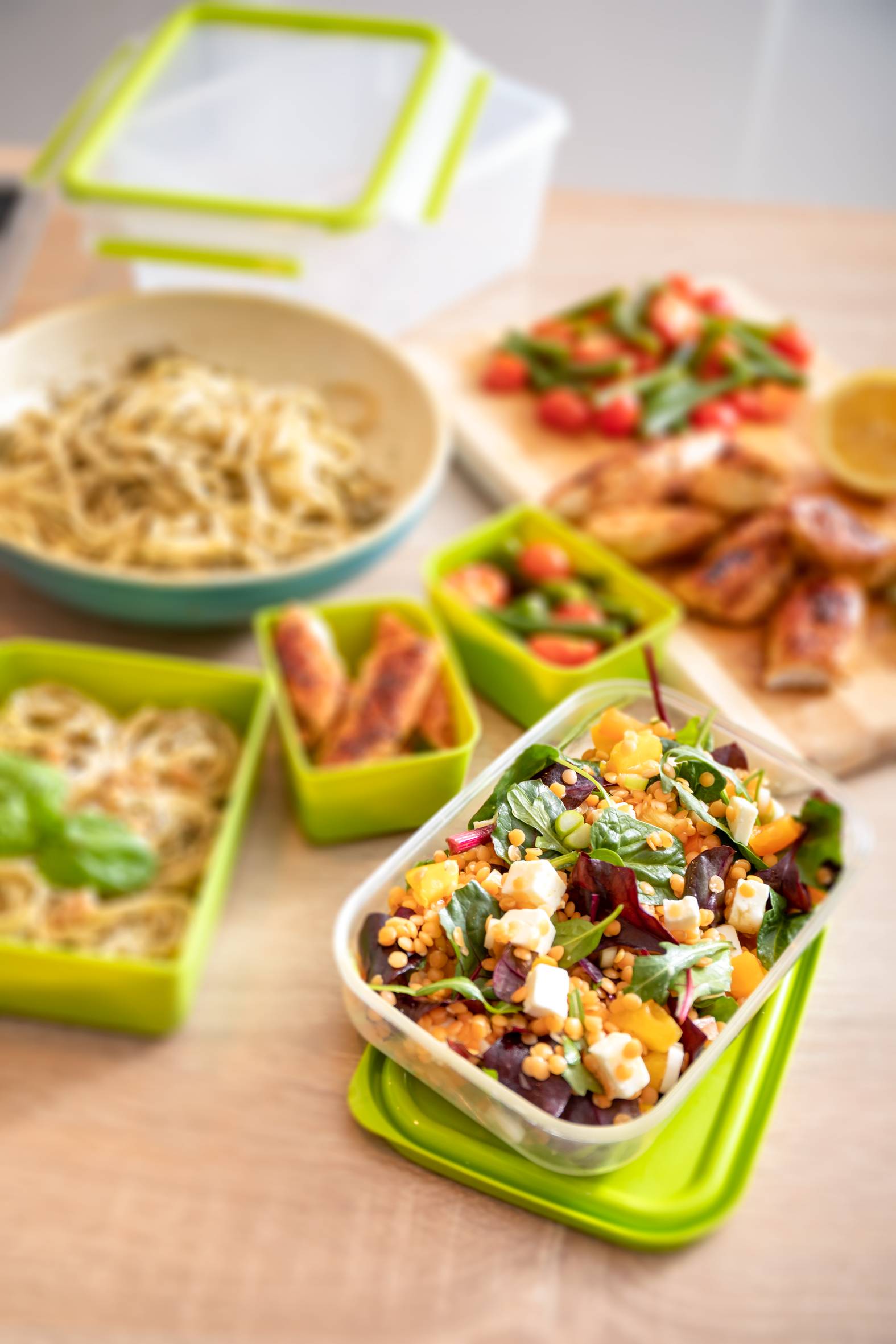 Tárolódoboz Tefal Master Seal To Go XL belső tálakkal N1071610 Négyszögletű 2,3 l