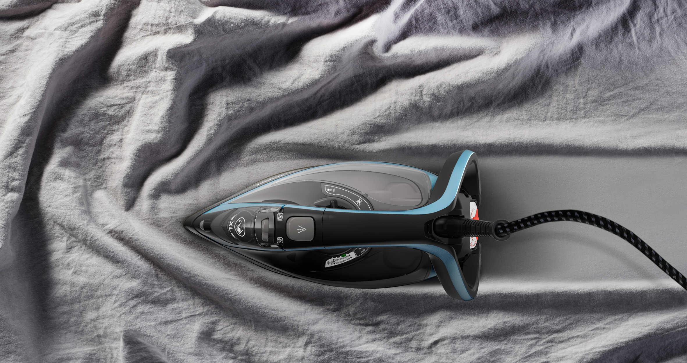 Gőzölős vasaló Tefal Turbo Pro FV5695E1 Kék/Fekete