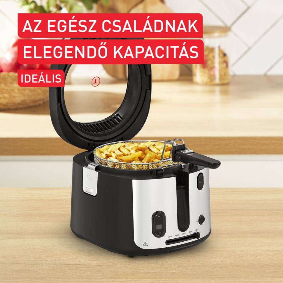 Tefal Filtra Vision+ olajsütő, FF2588E0, fekete