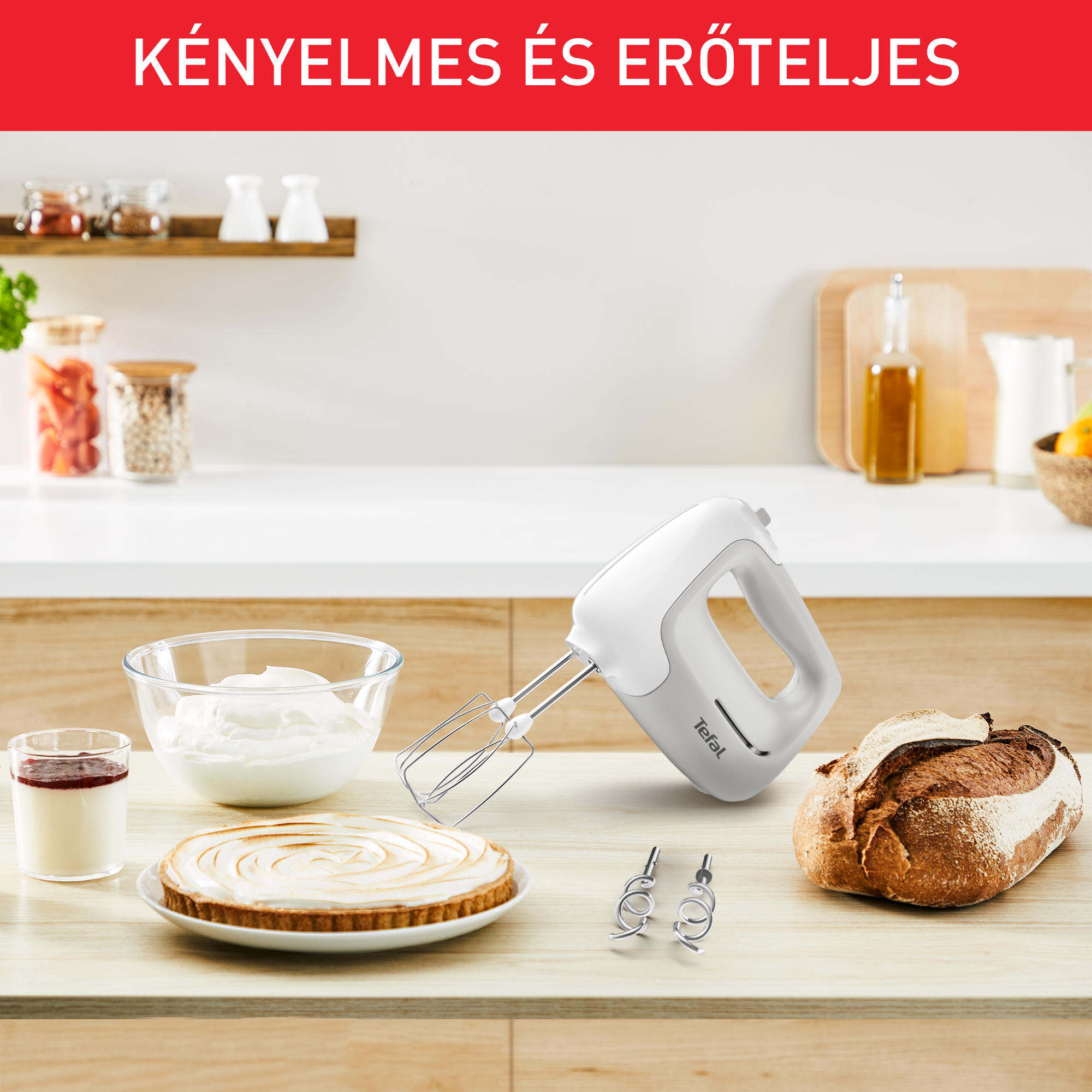 Kézi mixer Tefal Prep'Mix+ HT450B38 Világosszürke/Fehér