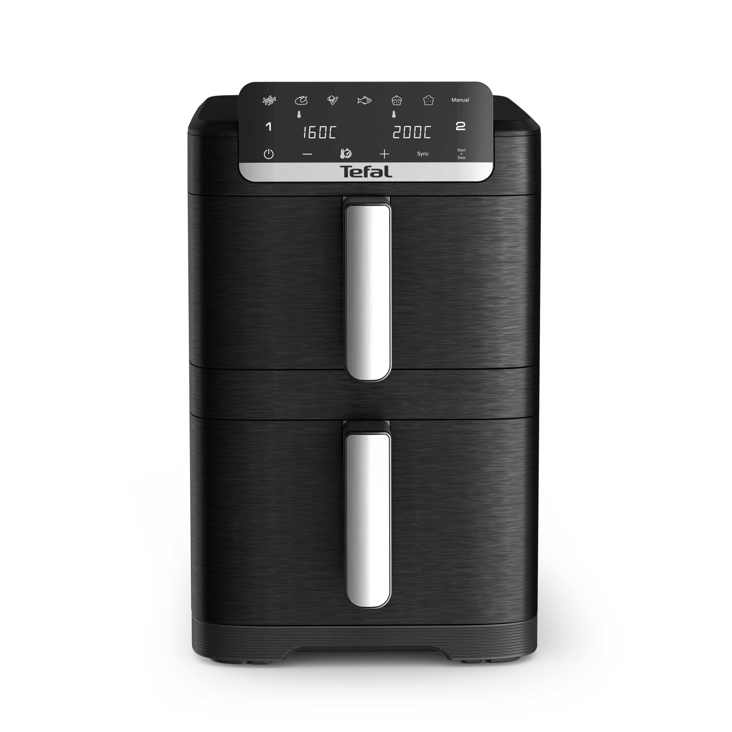 EY7528E0 Easy Fry Crispy Stack kétrekeszes forrólevegős sütő, Tefal