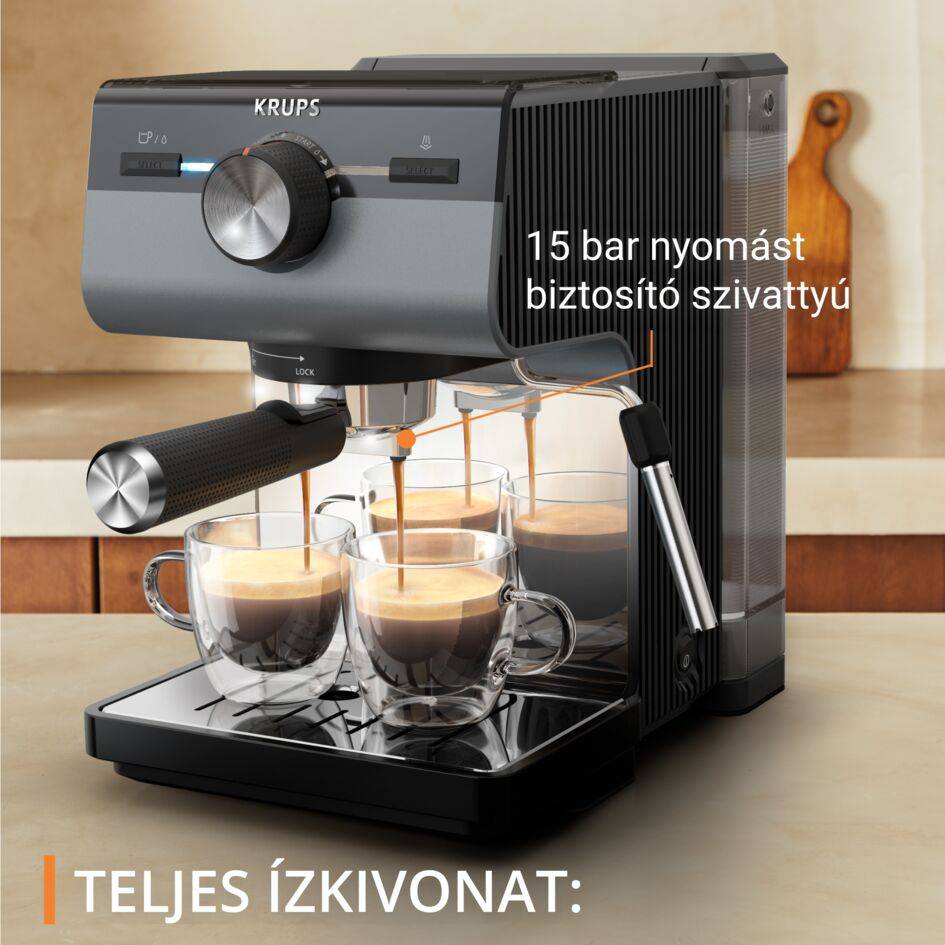Karos kávéfőző KRUPS Authentic+ XP384G10 sötétszürke