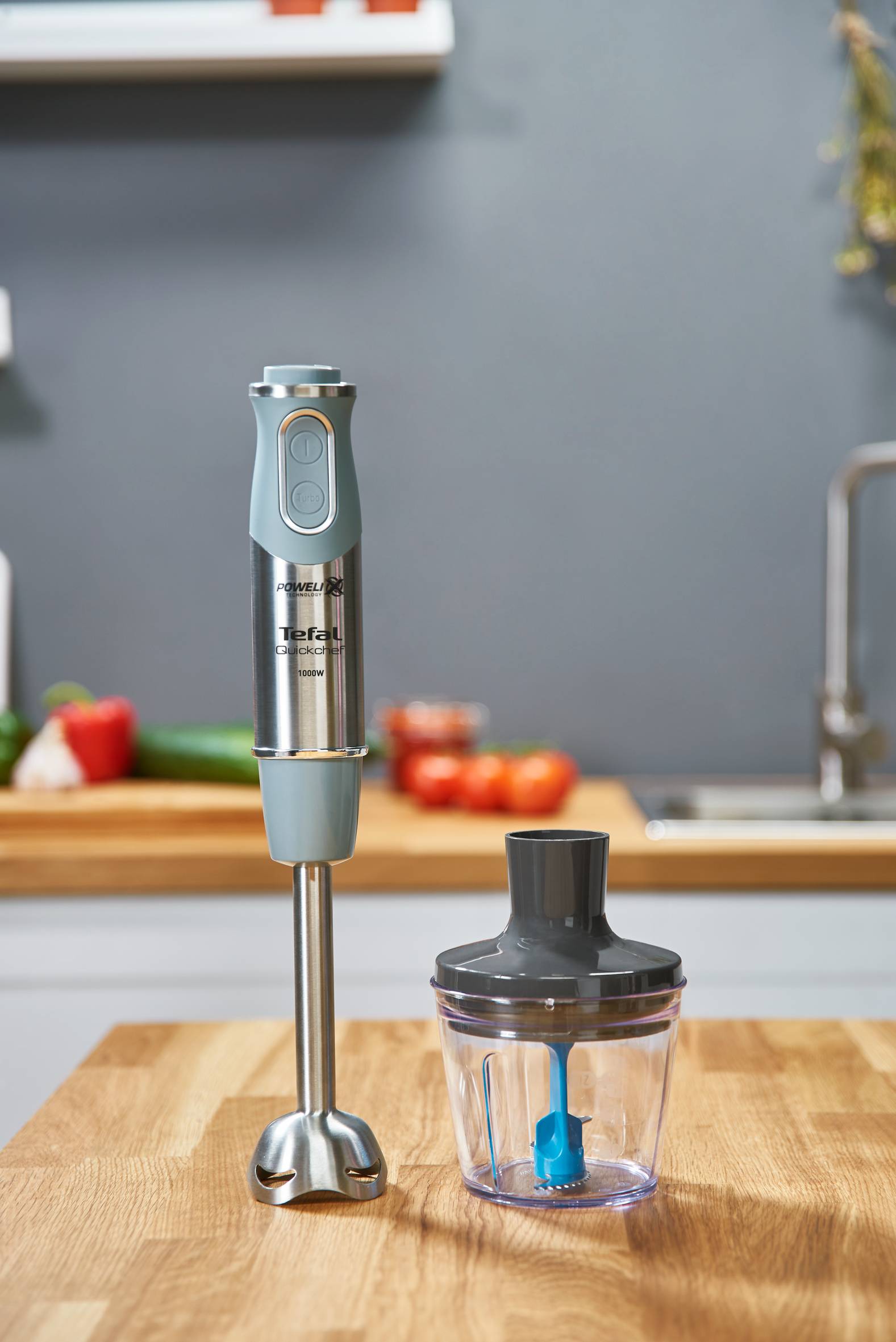 Botmixer Tefal Quickchef Quartzite 2az1 HB65KD38 Rozsdamentes/Szürke