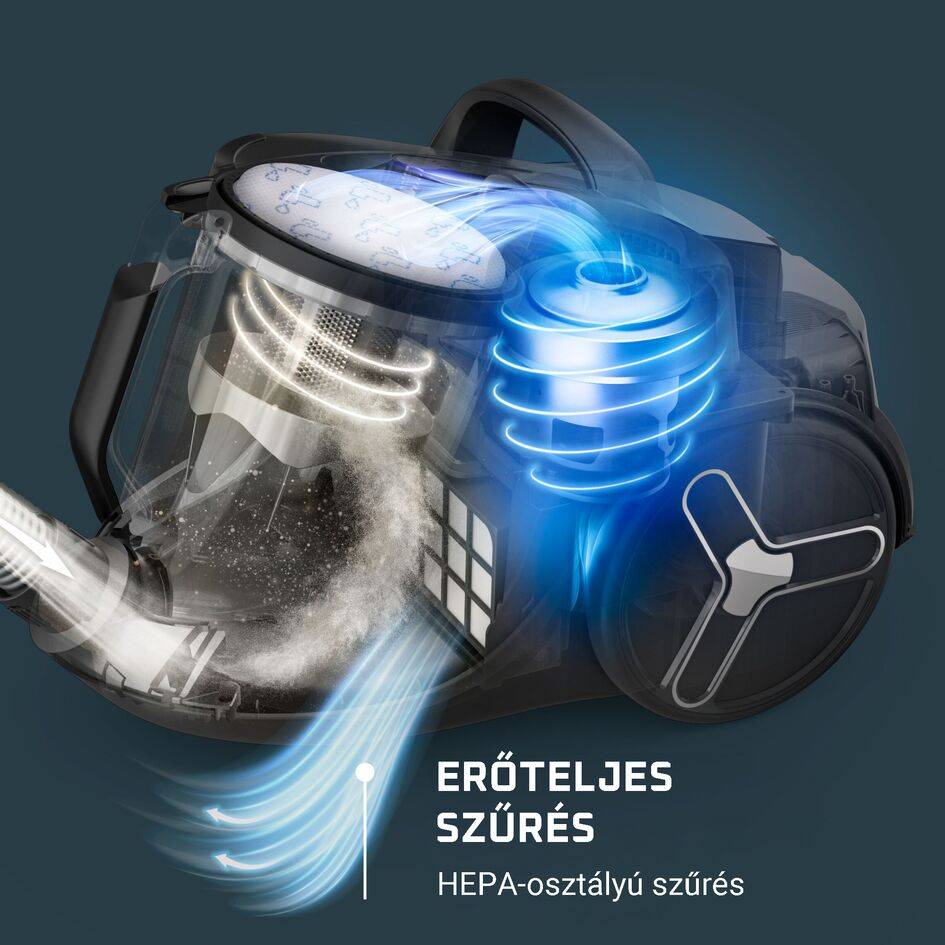 Porzsák nélküli porszívó Green Force Cyclonic Effitech®+ Animal RO7C66