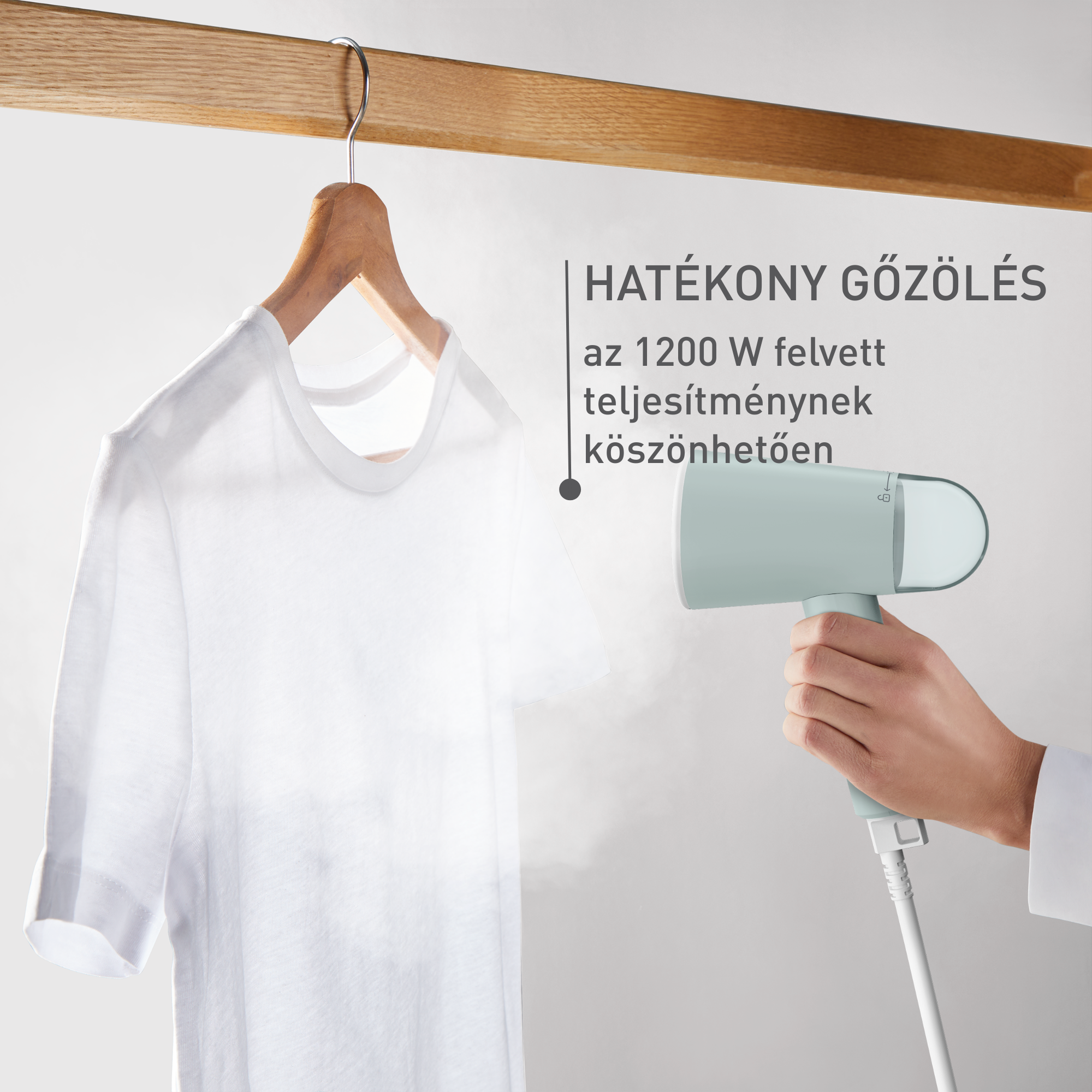 Kézi ruhagőzölő Tefal Origin Travel DT1034E1 eukaliptusz zöld