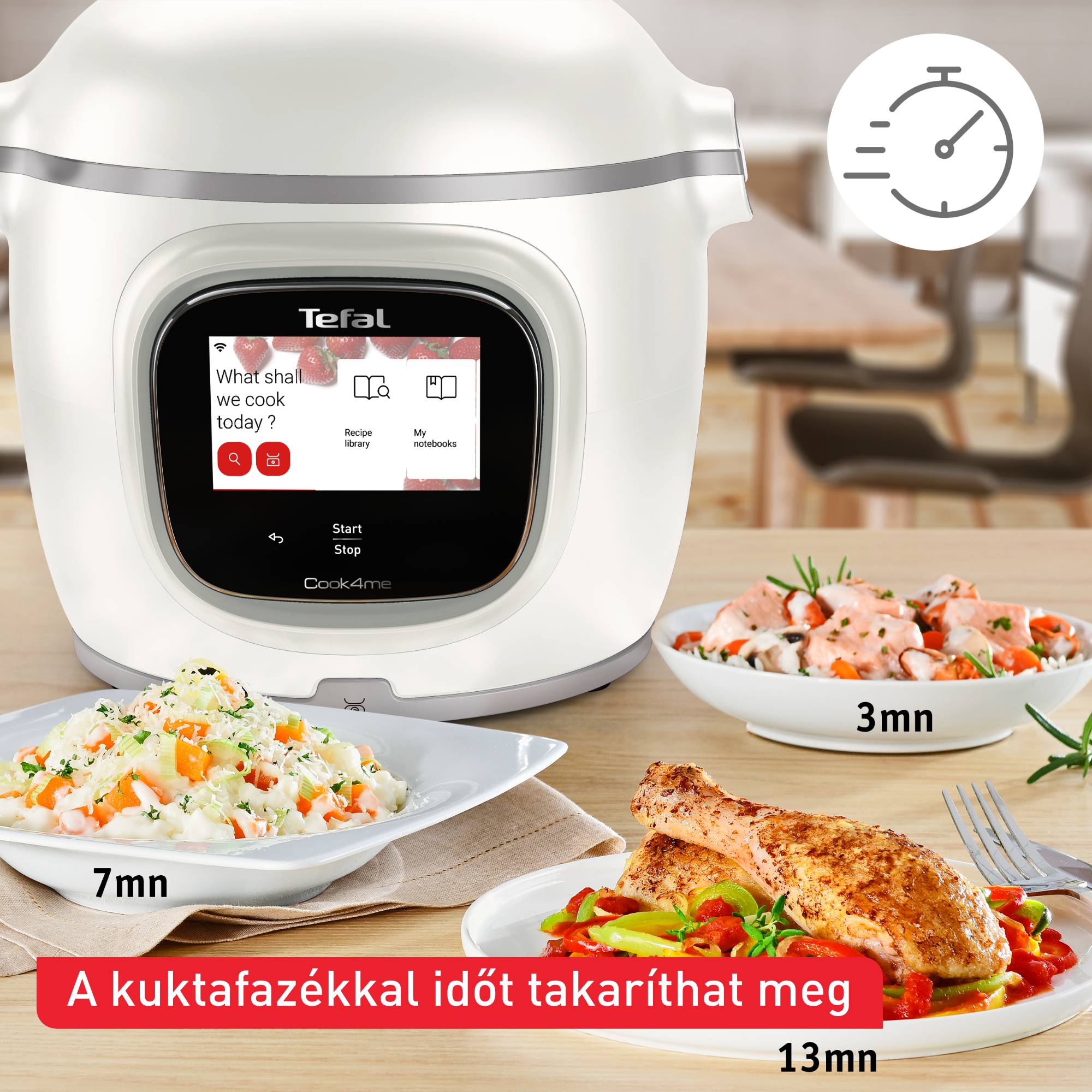Tefal Cook4me Touch Pro okos multifunkciós fazék, CY9441F2