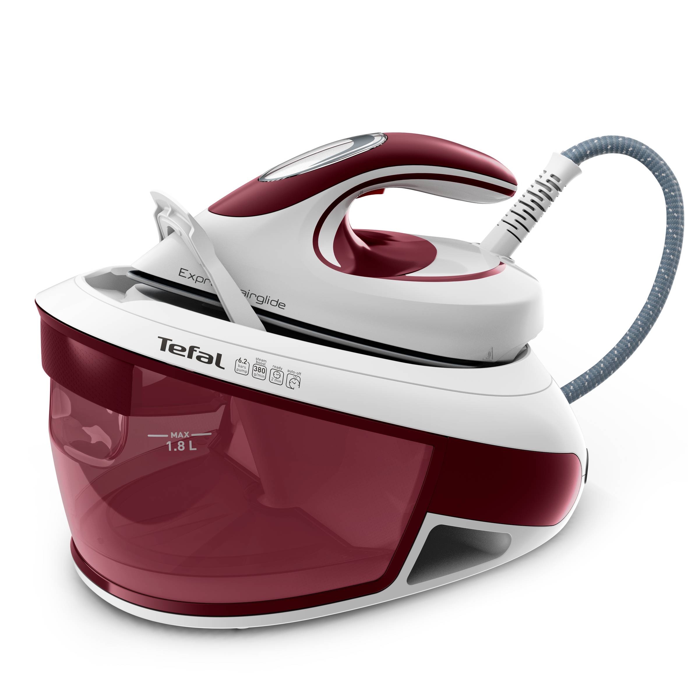 Gőzállomás Tefal Express Airglide SV8026E0 Piros/Fehér