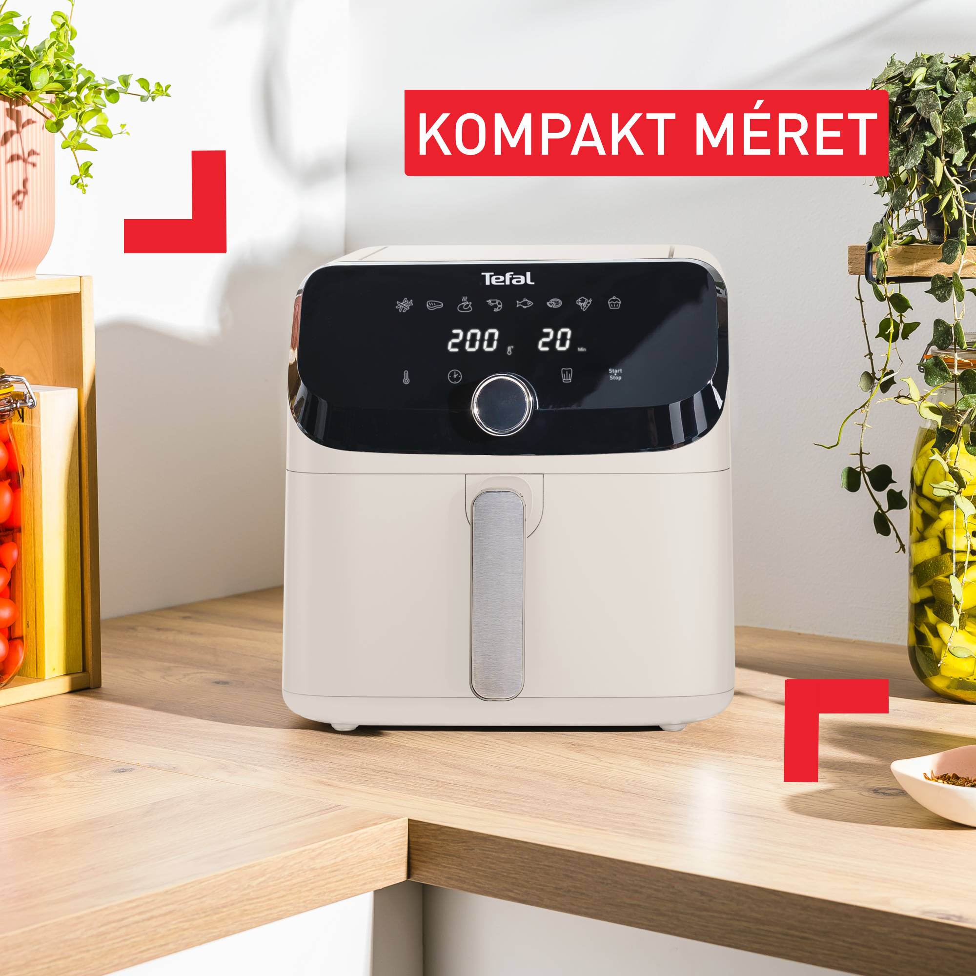 Tefal Easy Fry Mega, 7,5 l, EY855AE0, krémszínű