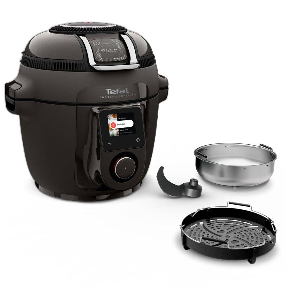CY982HF2 Cook4Me Infinity multifunkciós kuktafazék és forrólevegős fritőz Tefal, sötétszürke