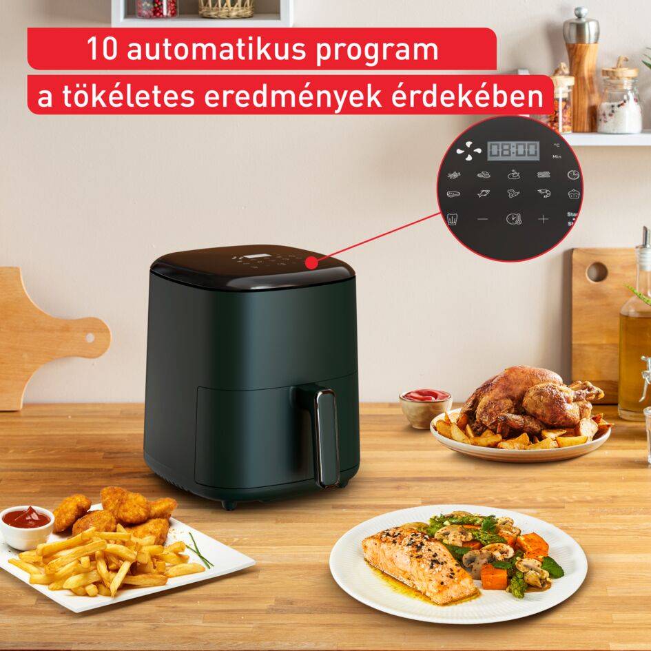 Forrólevegős fritőz Tefal Easy Fry Max EY245310 Sötétzöld/Fekete