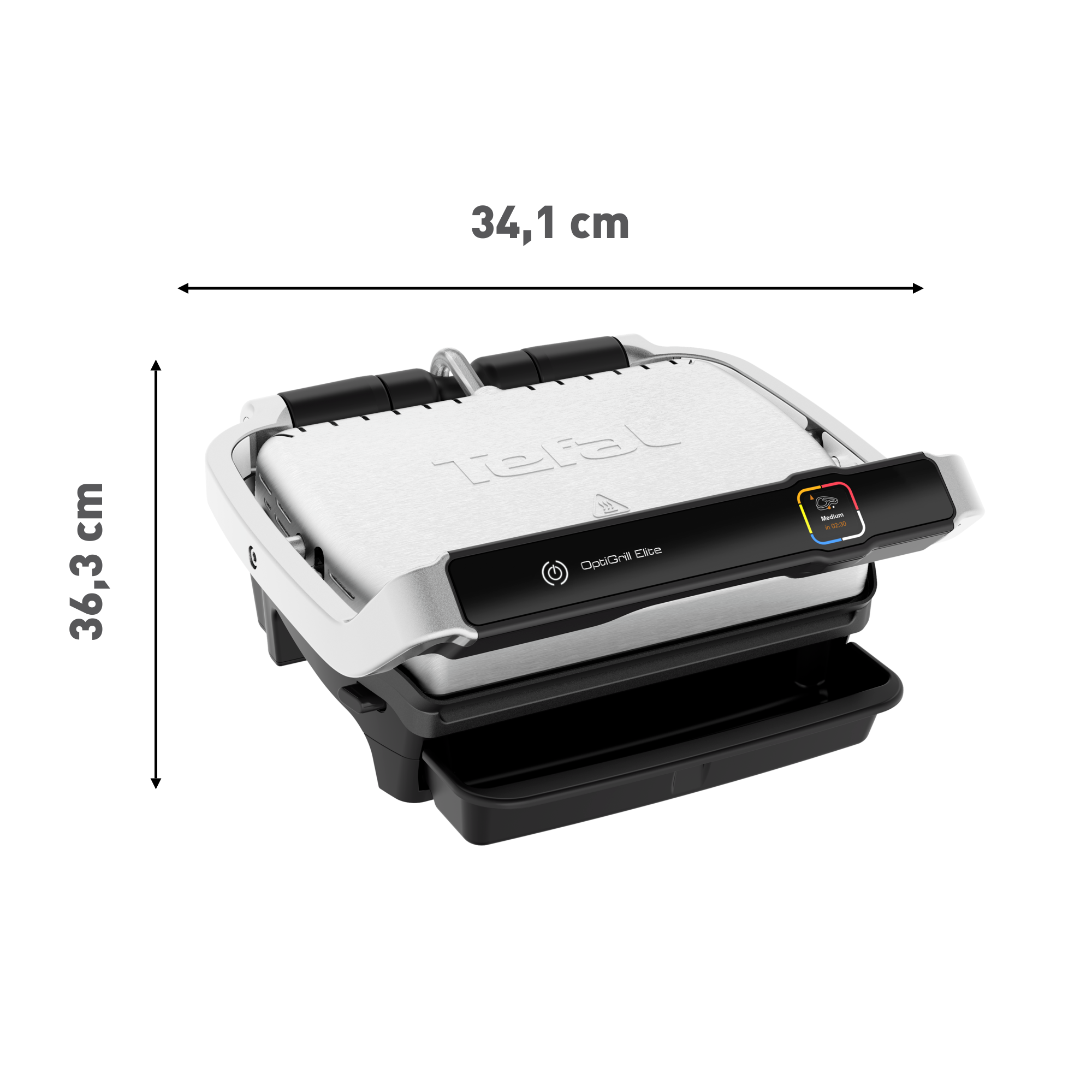 Elektromos grill Tefal OptiGrill Elite GC750D30 Ezüst/Fekete