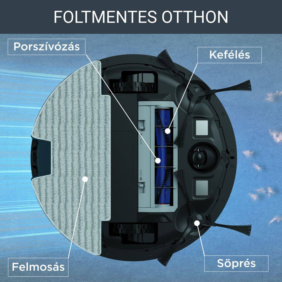 Robotporszívó Rowenta X-Plorer S130 AI Animal & Allergy 4v1 Laser & Camera 8cm RR9075WH