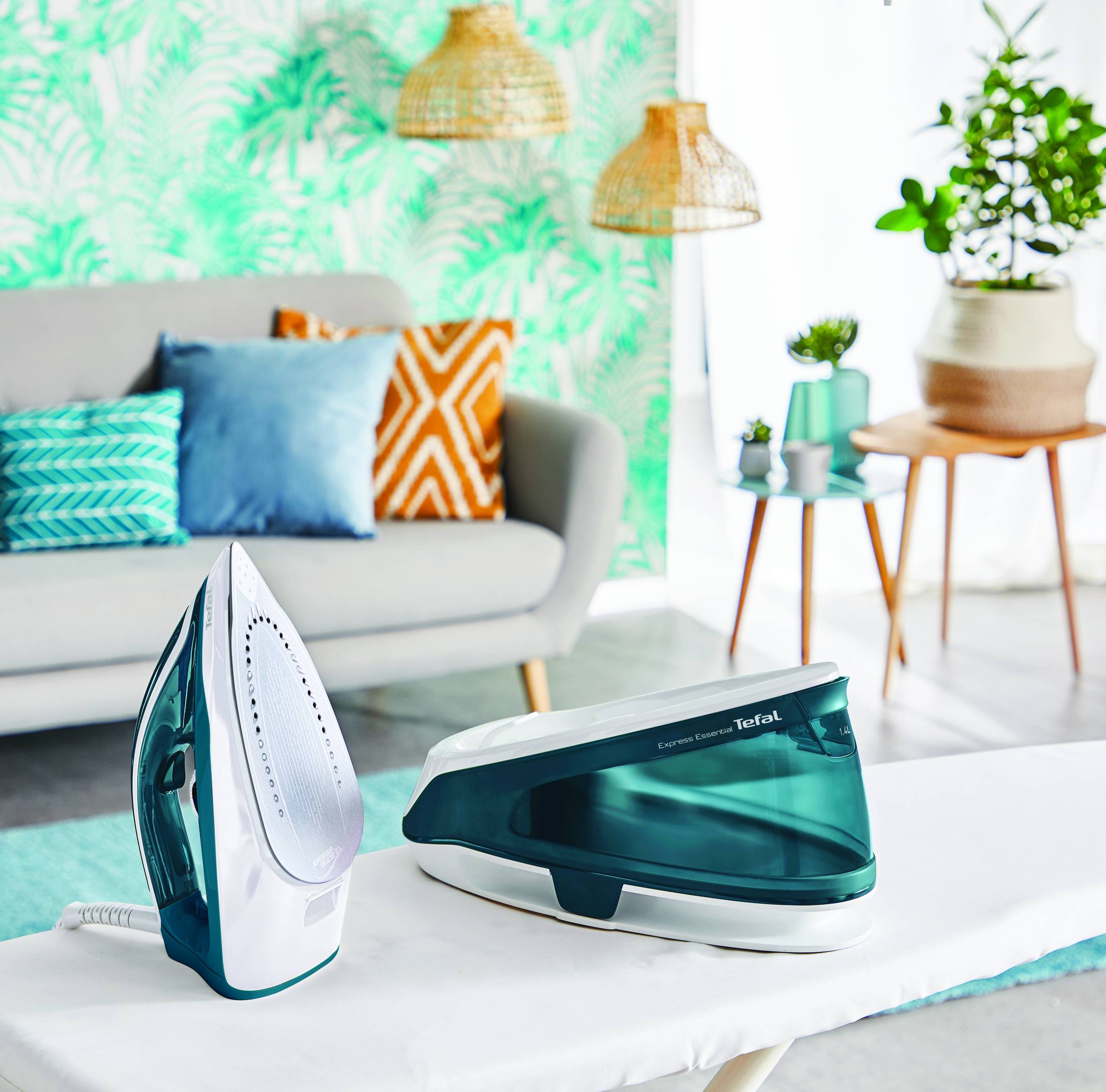 Gőzfejlesztő Tefal Express Essential SV6115E0 Türkiz/Fehér