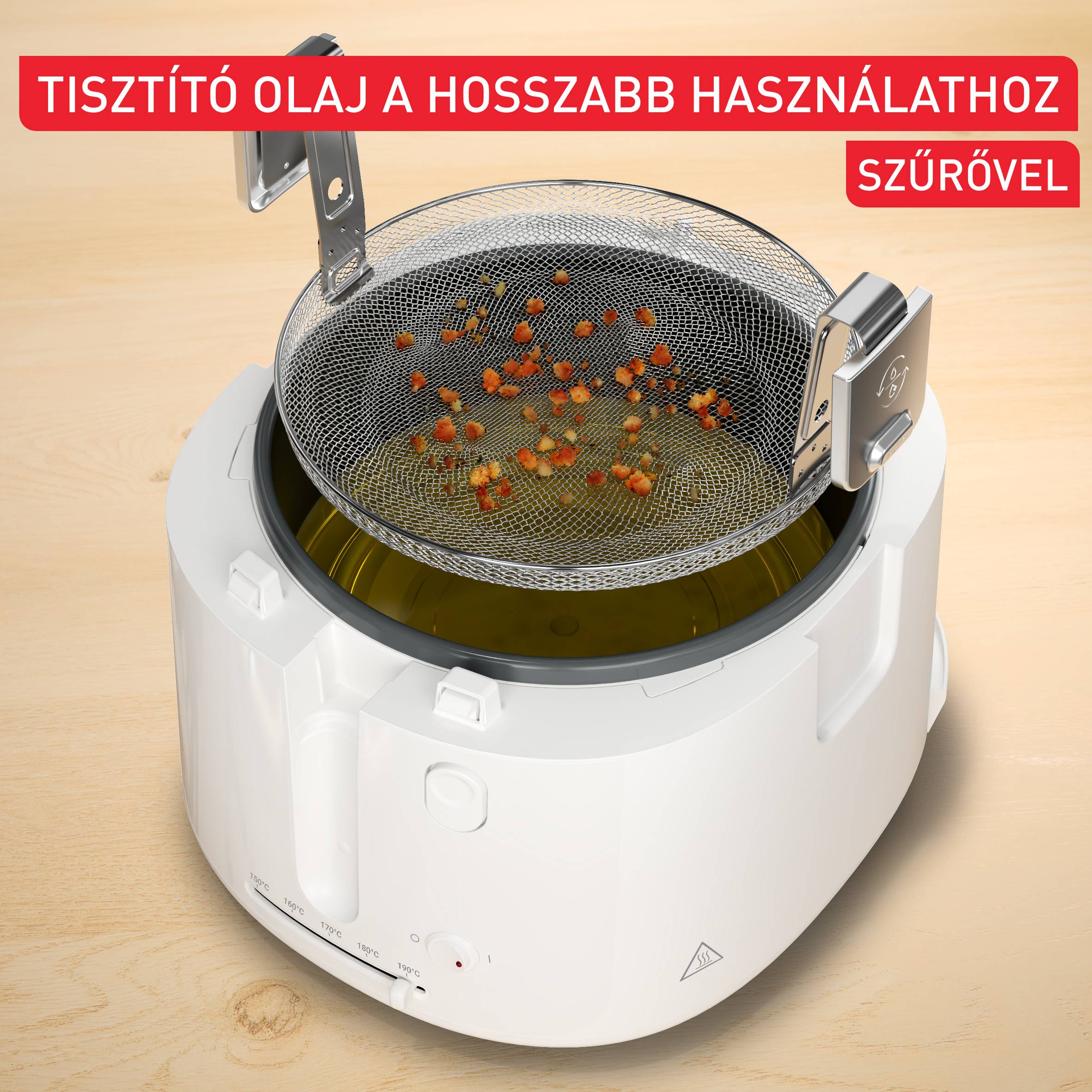 Olajsütő Tefal Filtra Vision FF2541E0 Fehér