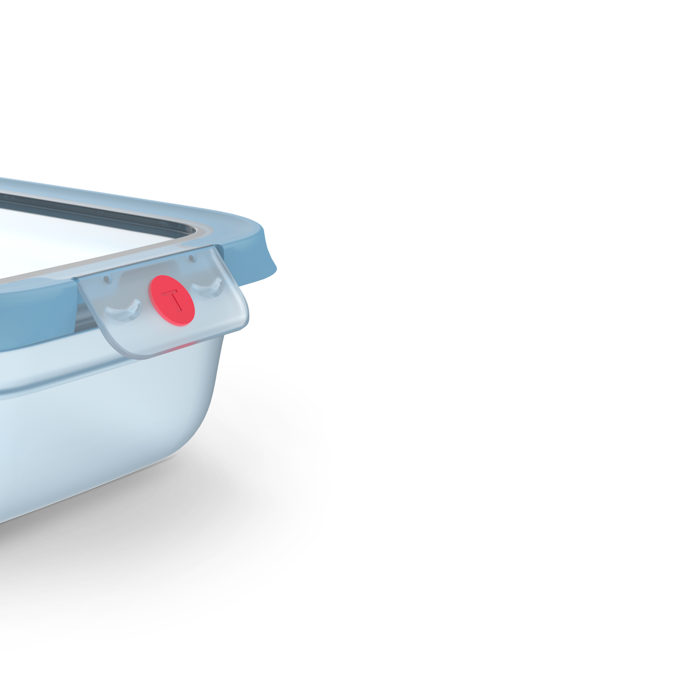 N1211610 oneClick élelmiszer-tároló Tefal téglalap alakú 3,0 l kék