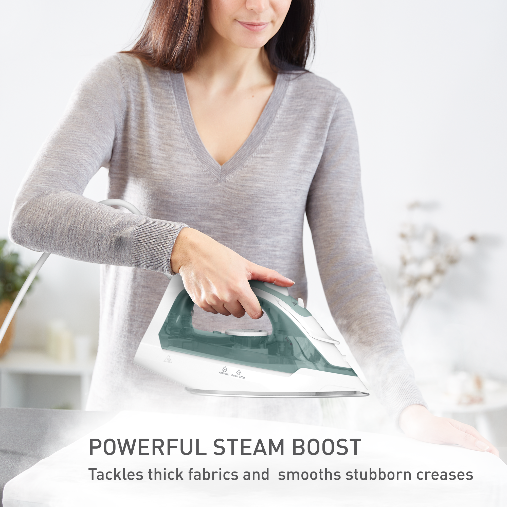 Tefal Virtuo 30 gőzölős vasaló, eukaliptusz, FV2C42