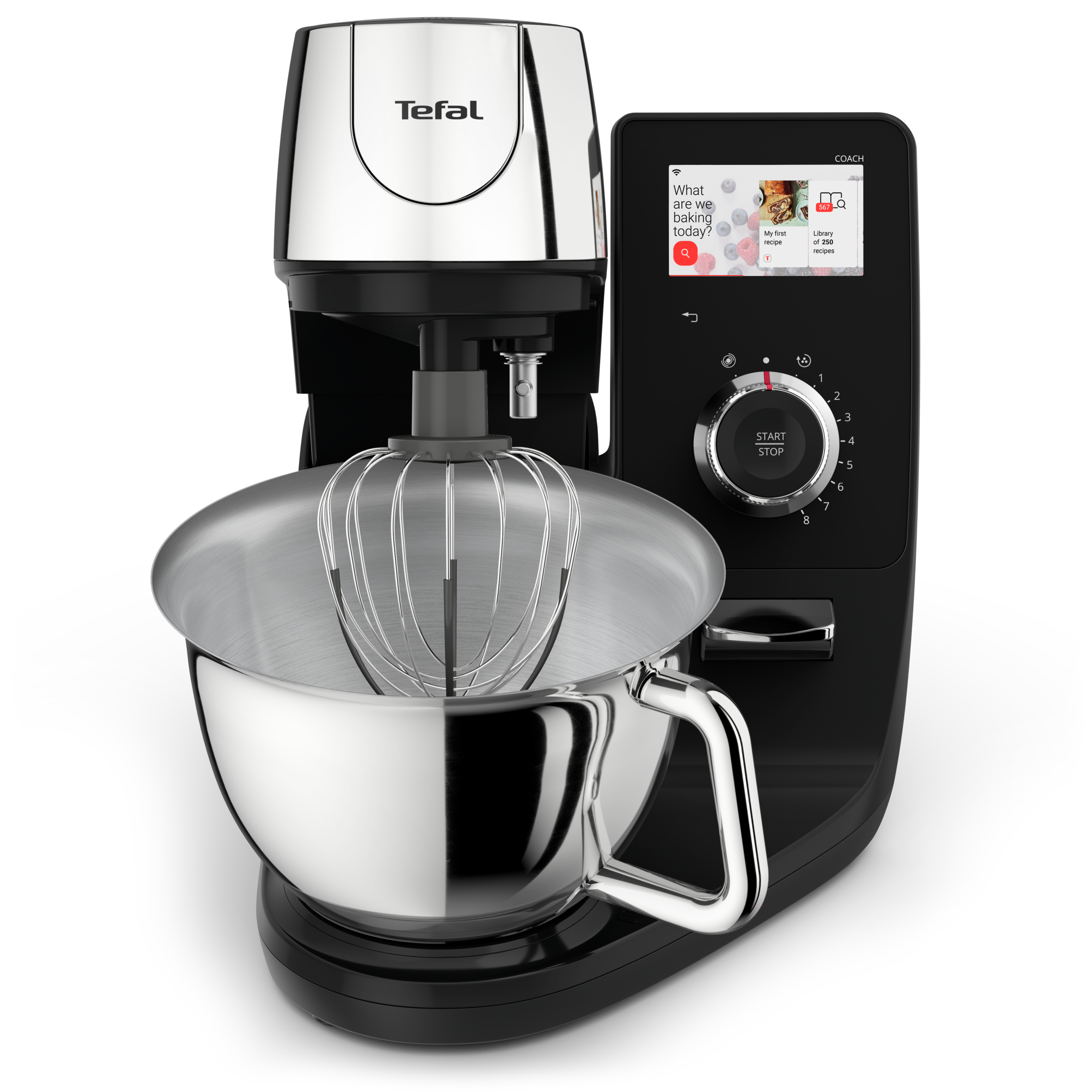 Konyhai robotgép Tefal i-Coach Touch, mérleggel QB951838 fekete/ezüst