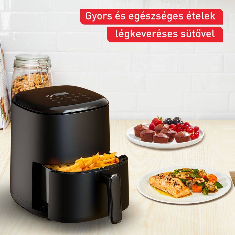 Légkeveréses fritőz Tefal Easy Fry Compact 3l EY145810 Fekete