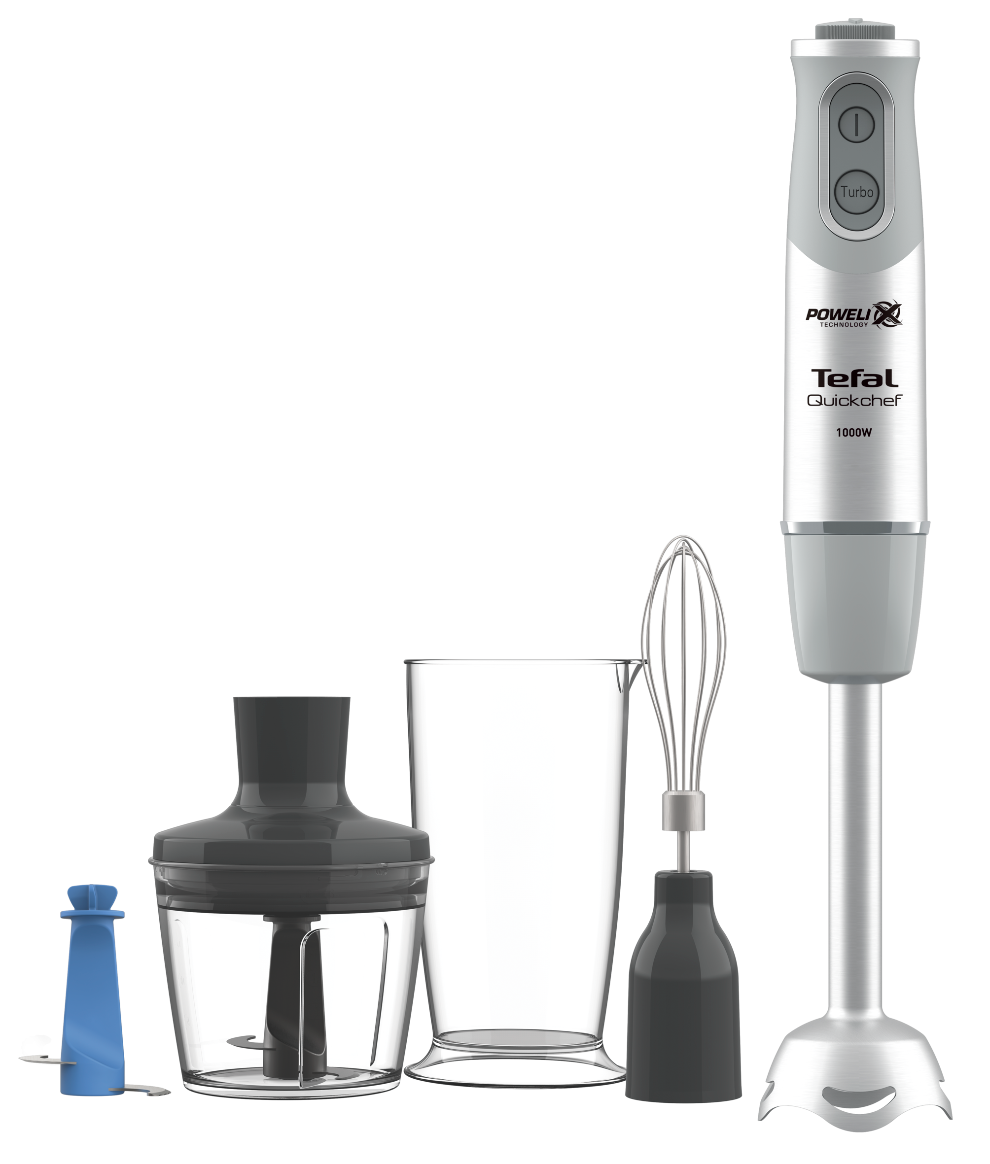 Botmixer Tefal Quickchef Quartzite 2az1 HB65KD38 Rozsdamentes/Szürke