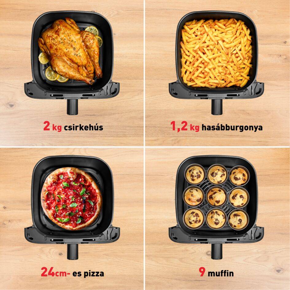 EY855BE0 Easy Fry Mega légkeveréses fritőz Tefal 7,5 l