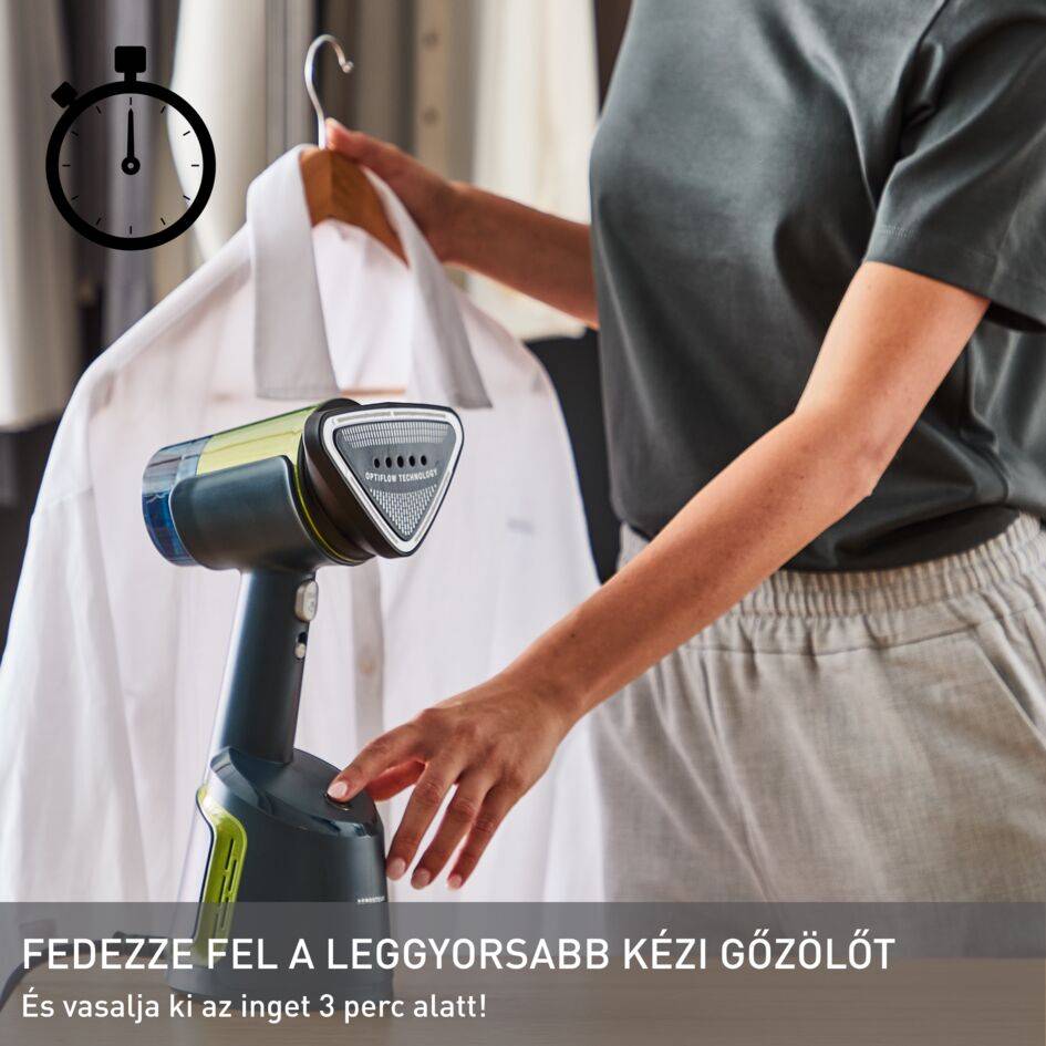 Tefal AeroSteam 2 az 1-ben kézi gőzölő és vasaló szívófunkcióval DT9810F0 Fekete