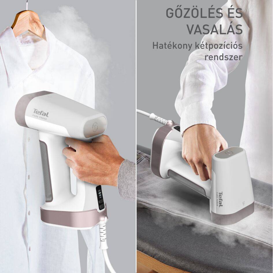 Kézi ruhagőzölő Tefal Pure Force 2 az 1-ben DT8720E0 Fehér