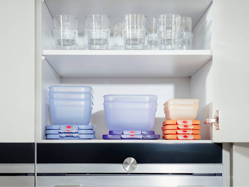 N1230510 OneClick élelmiszer-tároló dobozok 3 x 0,5 l kék