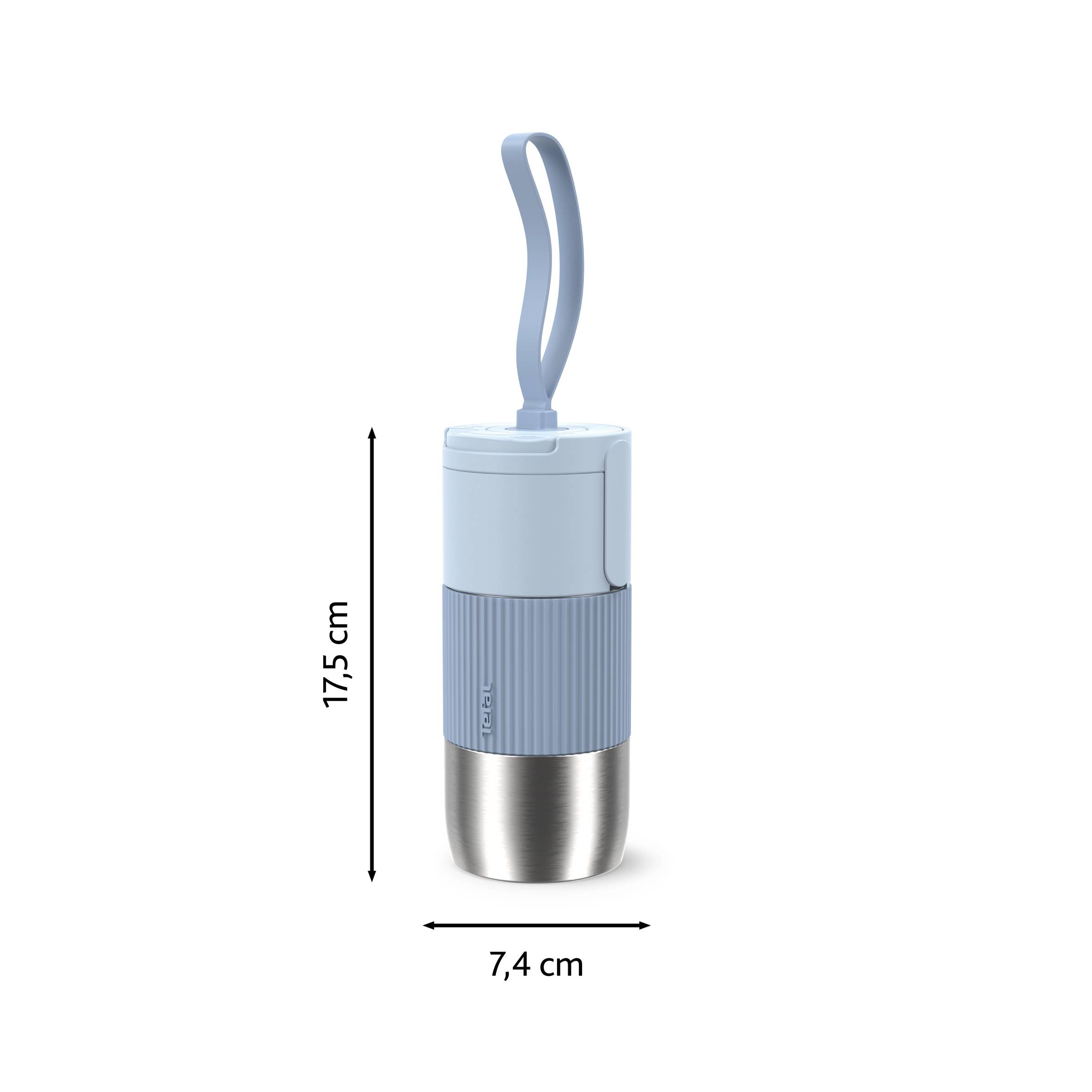 N2190410 Termosz, Flip beYou, Tefal, kék, 0,36 l