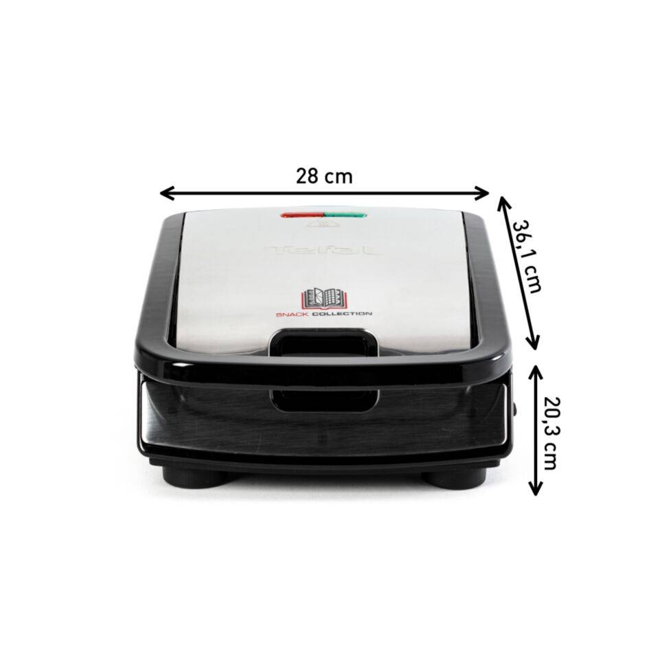 Tefal szendvicssütő Snack Collection SW852D12 Rozsdamentes/Fekete