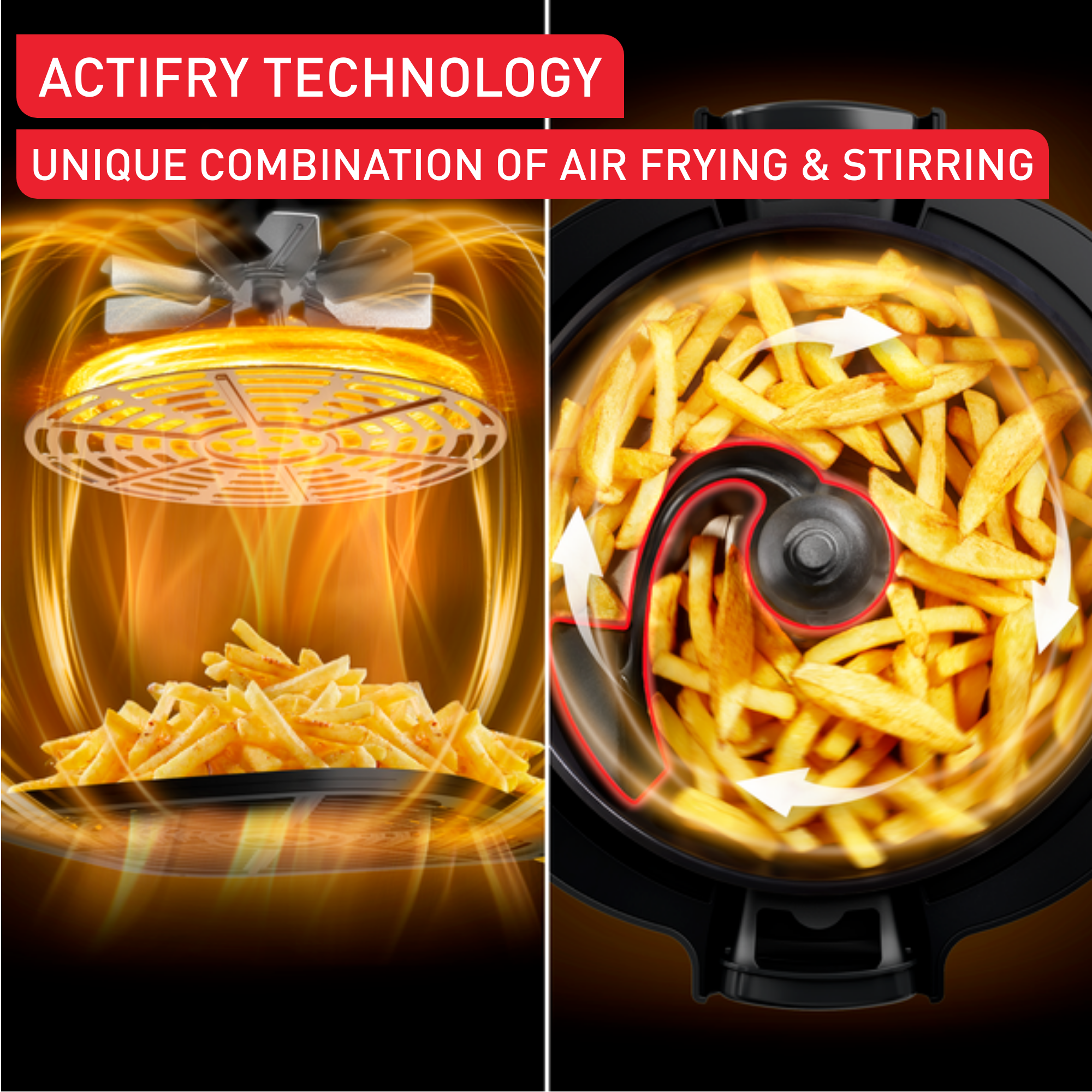 MY741CF0 Multicook Actifry multifunkciós főzőedény és forrólevegős sütő Tefal