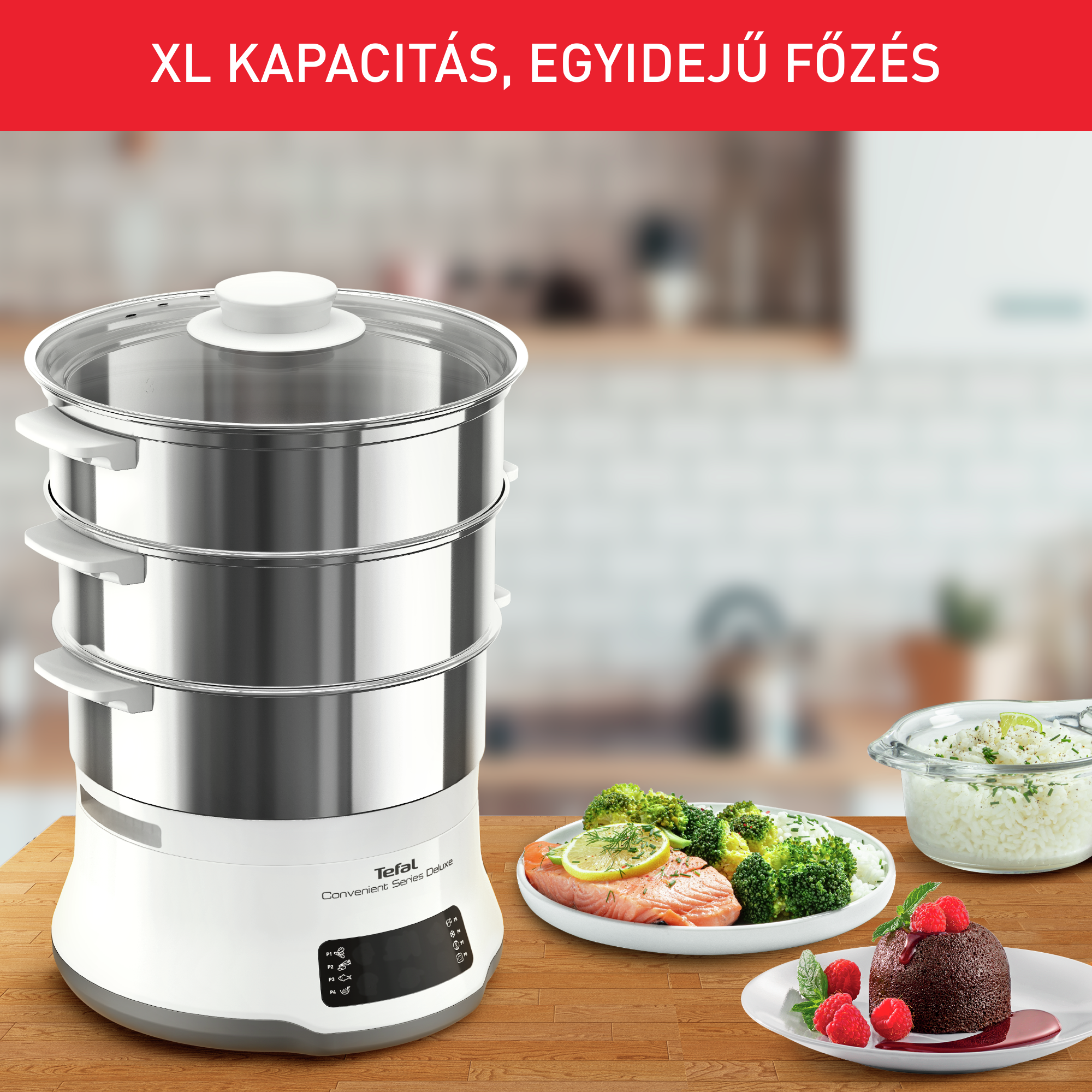 Ételpároló Tefal Convenient Deluxe VC502D10 Fehér