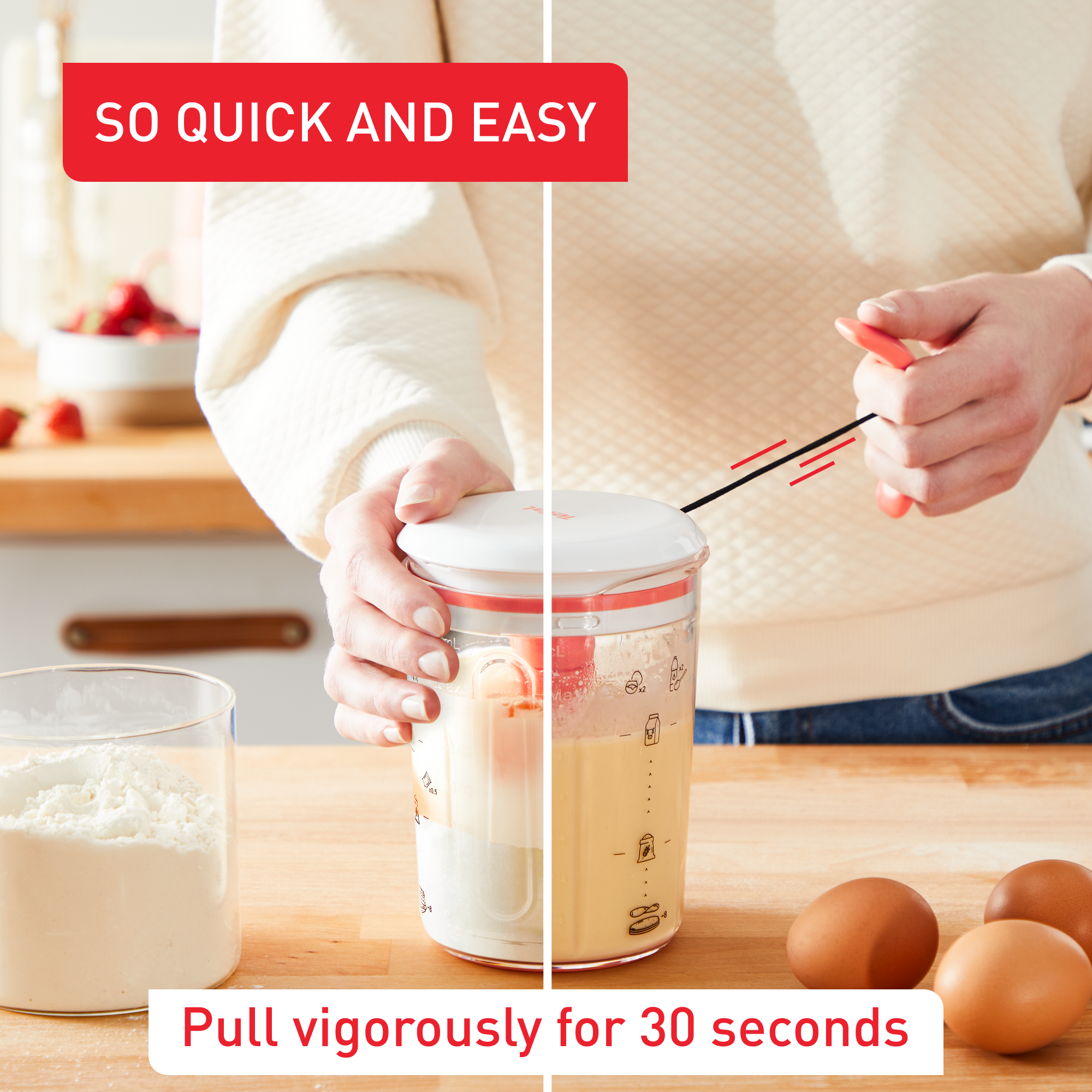 Kézi mixer palacsinta tészta készítéséhez Tefal Pancake Express K1844404