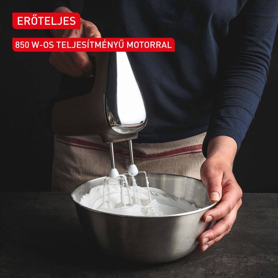 HT663AF0 Powermix Silence 4 az 1-ben kézi mixer, Tefal, króm/ezüst/fekete