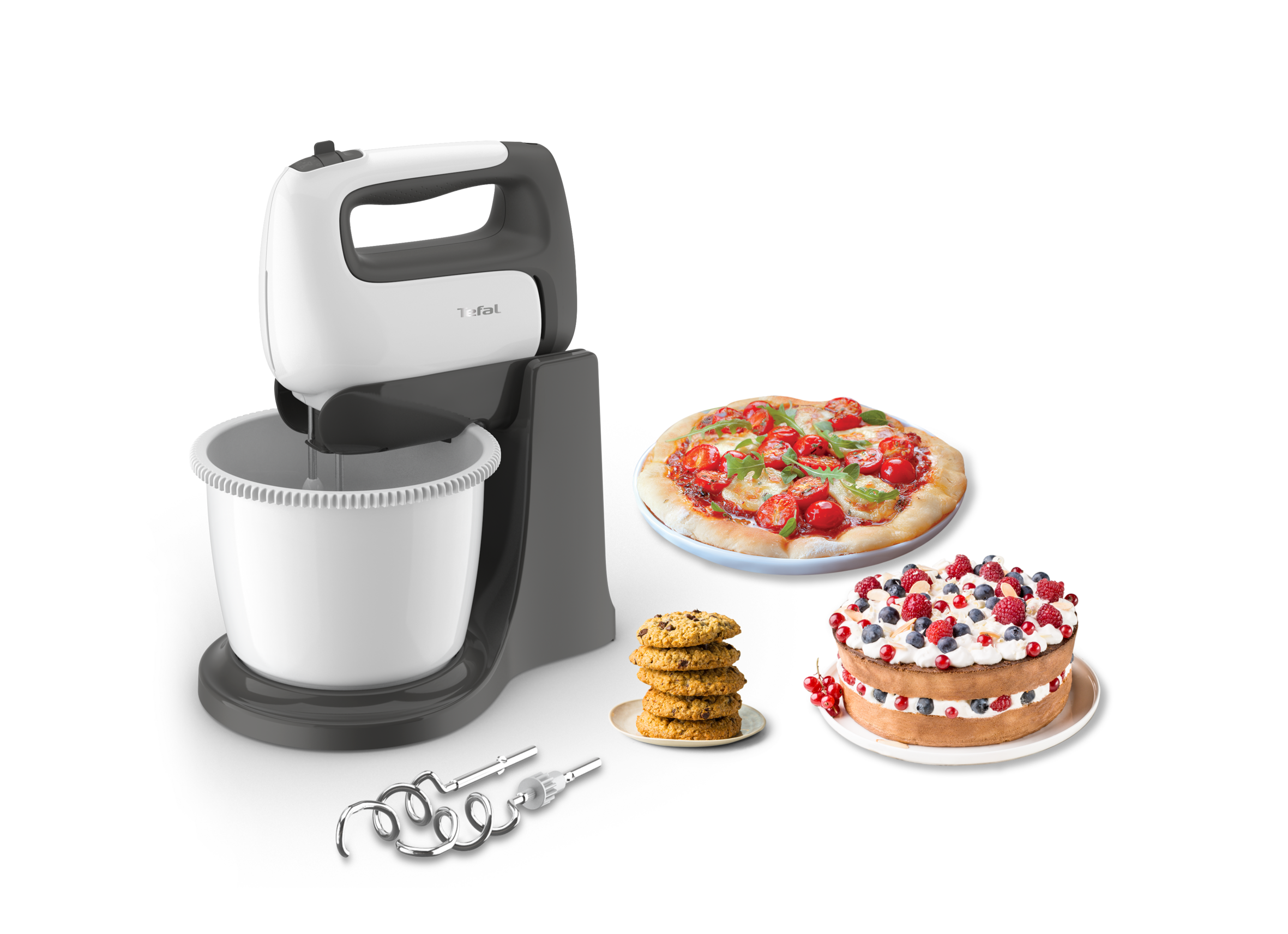 Kézi mixer tállal Tefal  Prep'Mix+ HT464138 Sötétszürke/Fehér