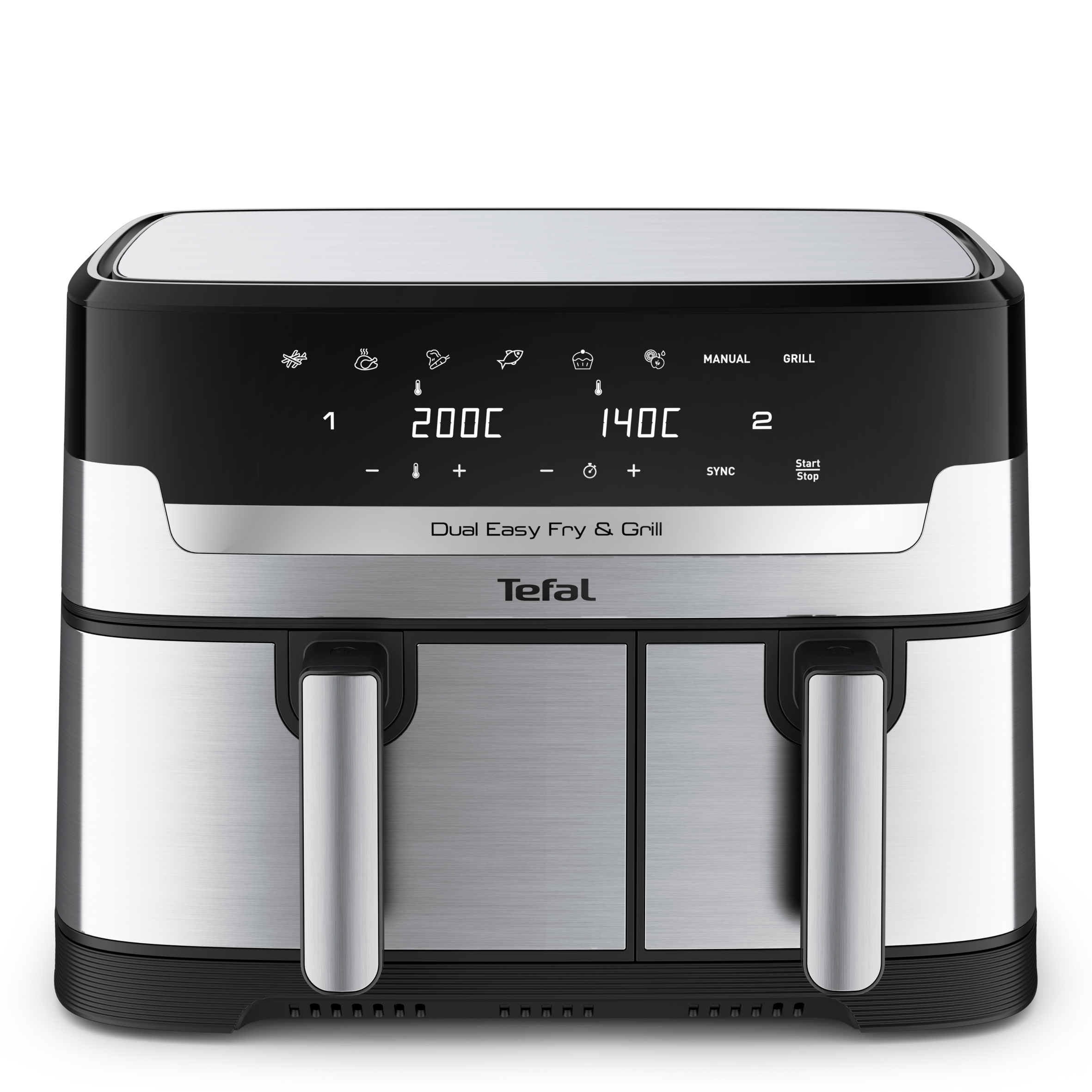 Forrólevegős fritőz Tefal Dual Easy Fry & Grill EY905D10 Rozsdamentes/Fekete