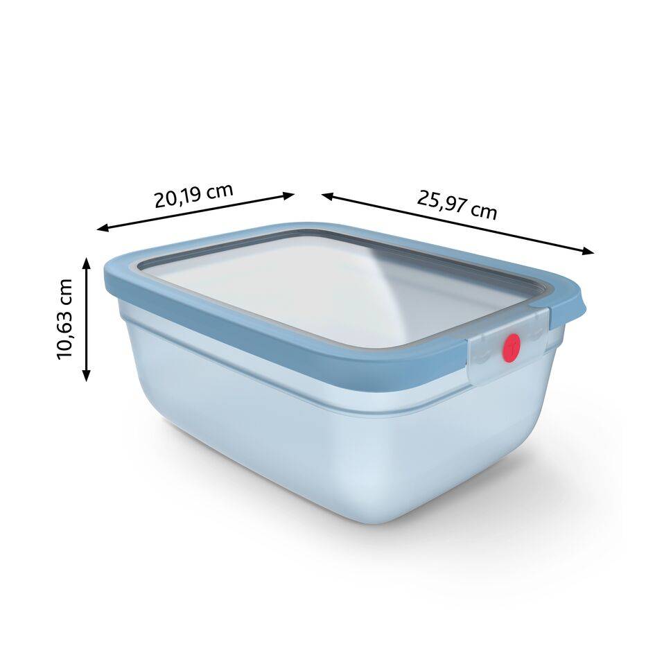 N1211610 oneClick élelmiszer-tároló Tefal téglalap alakú 3,0 l kék