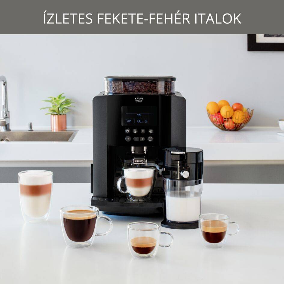 Automata kávéfőzők KRUPS Arabica Latte EA819N10 Fekete