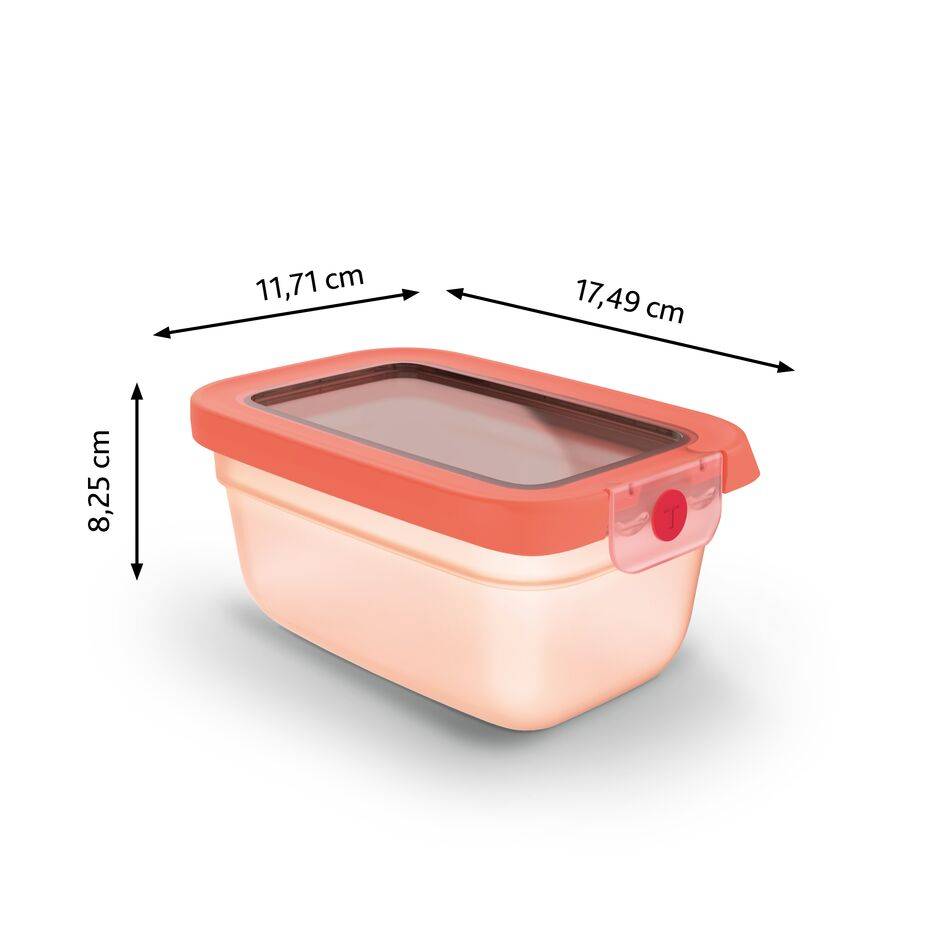 N1210510 oneClick élelmiszer-tároló Tefal téglalap alakú 0,75 l narancssárga