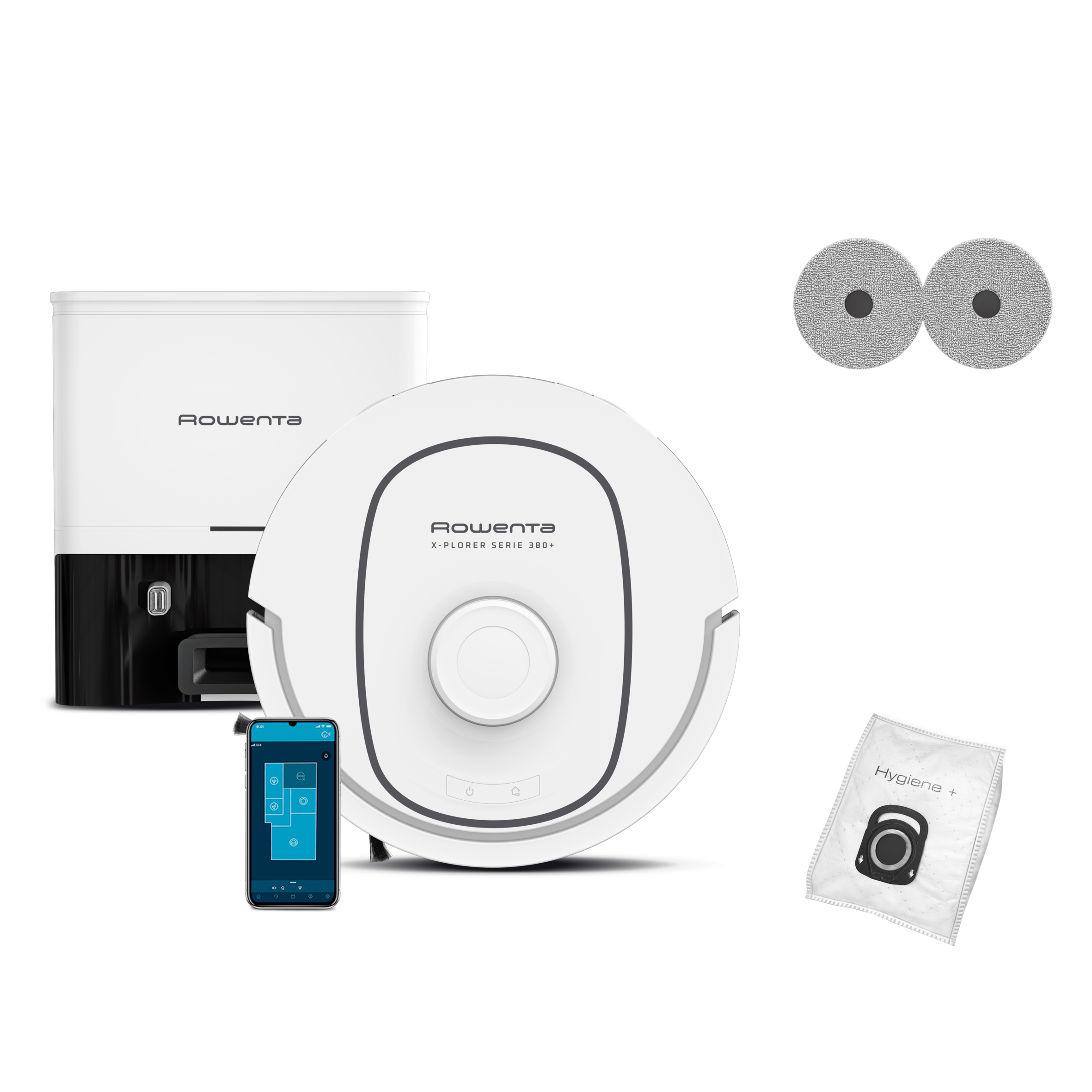 RR89U7E0 X-PLORER S380+ Animal 8000 Pa Auto Empty robotporszívó, Rowenta